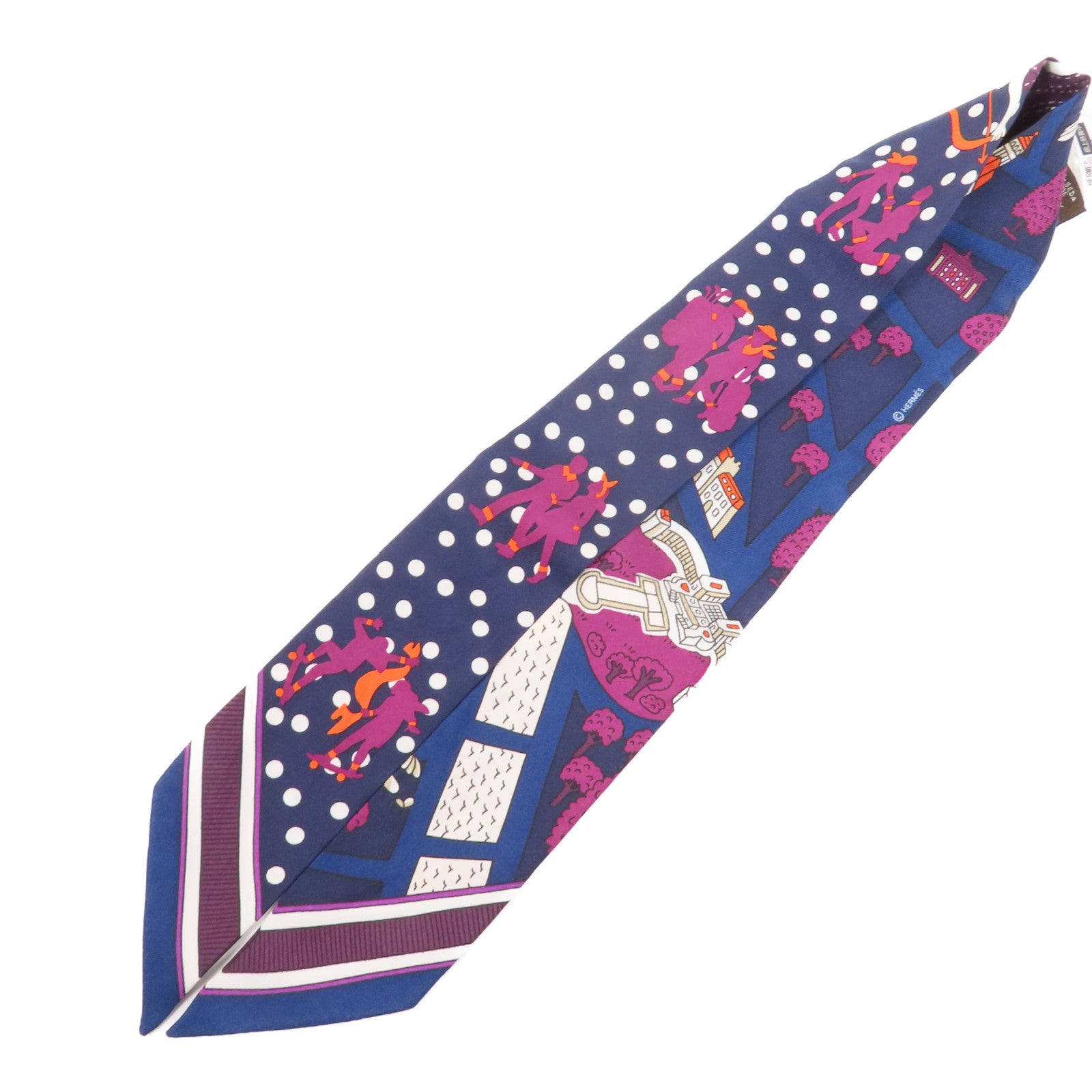 HERMES 絲質Twilly絲巾