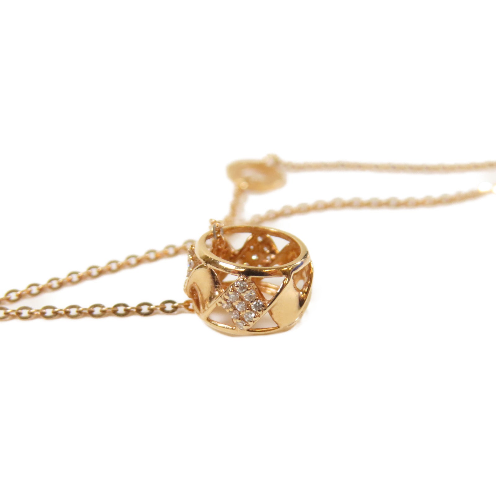 JEWELRY 18K玫瑰金1.6g Diamond Necklace鑽石項鍊#44cm
