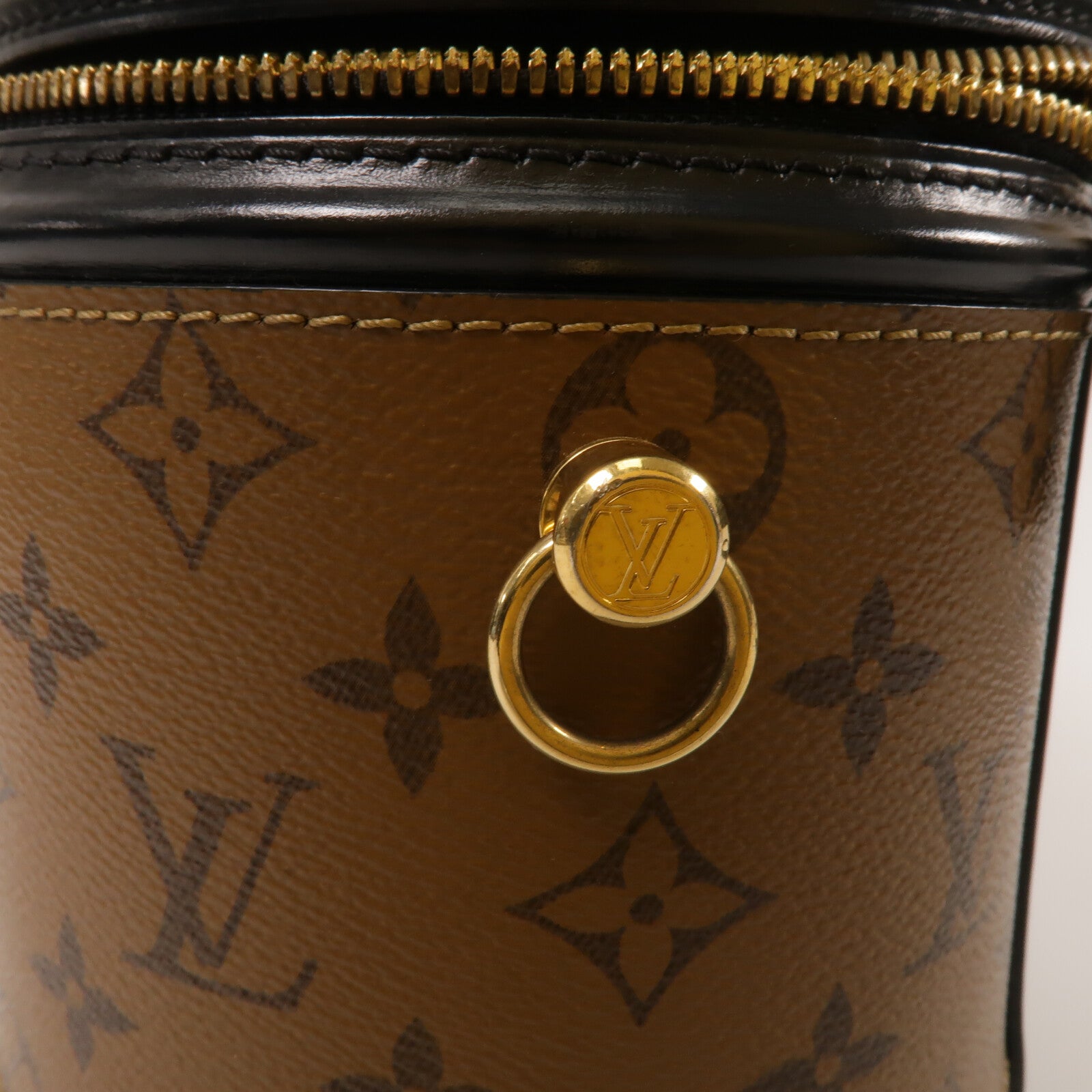 LOUIS VUITTON Monogram Reverse Cannes金扣手挽肩背兩用袋