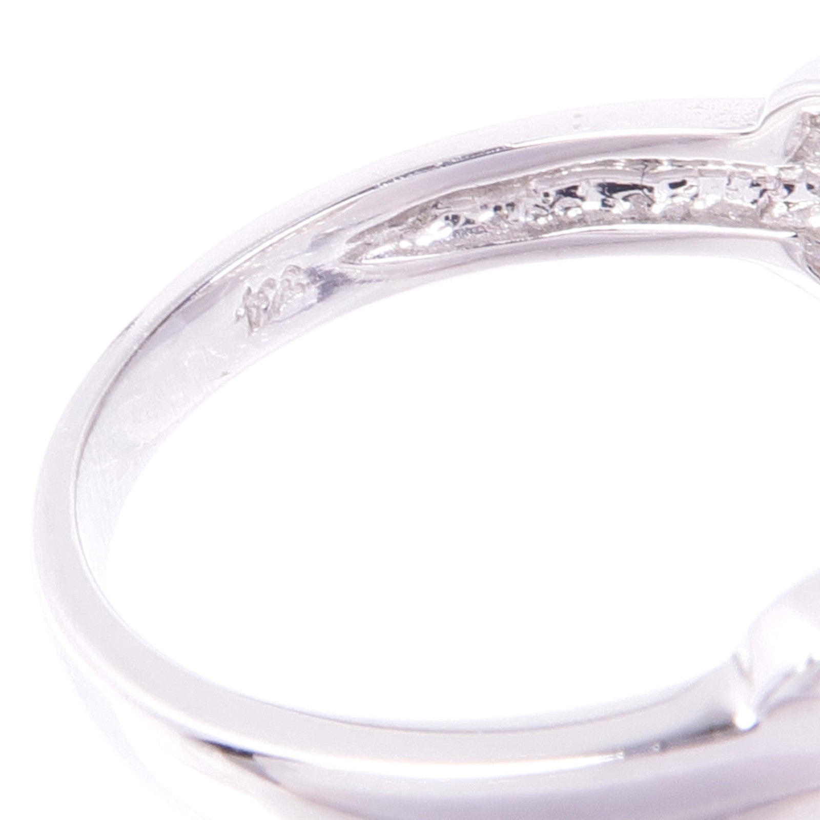 JEWELRY 18K白金Sapphire Diamond Ring藍寶石/鑽石戒指US#6.25