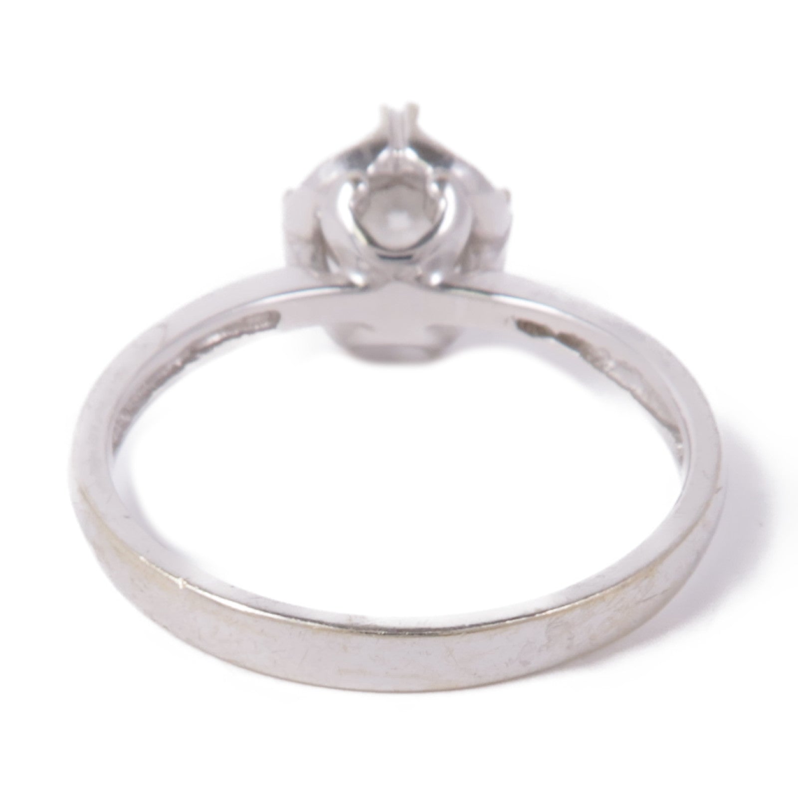 JEWELRY Diamond Ring 18K White Gold US#6