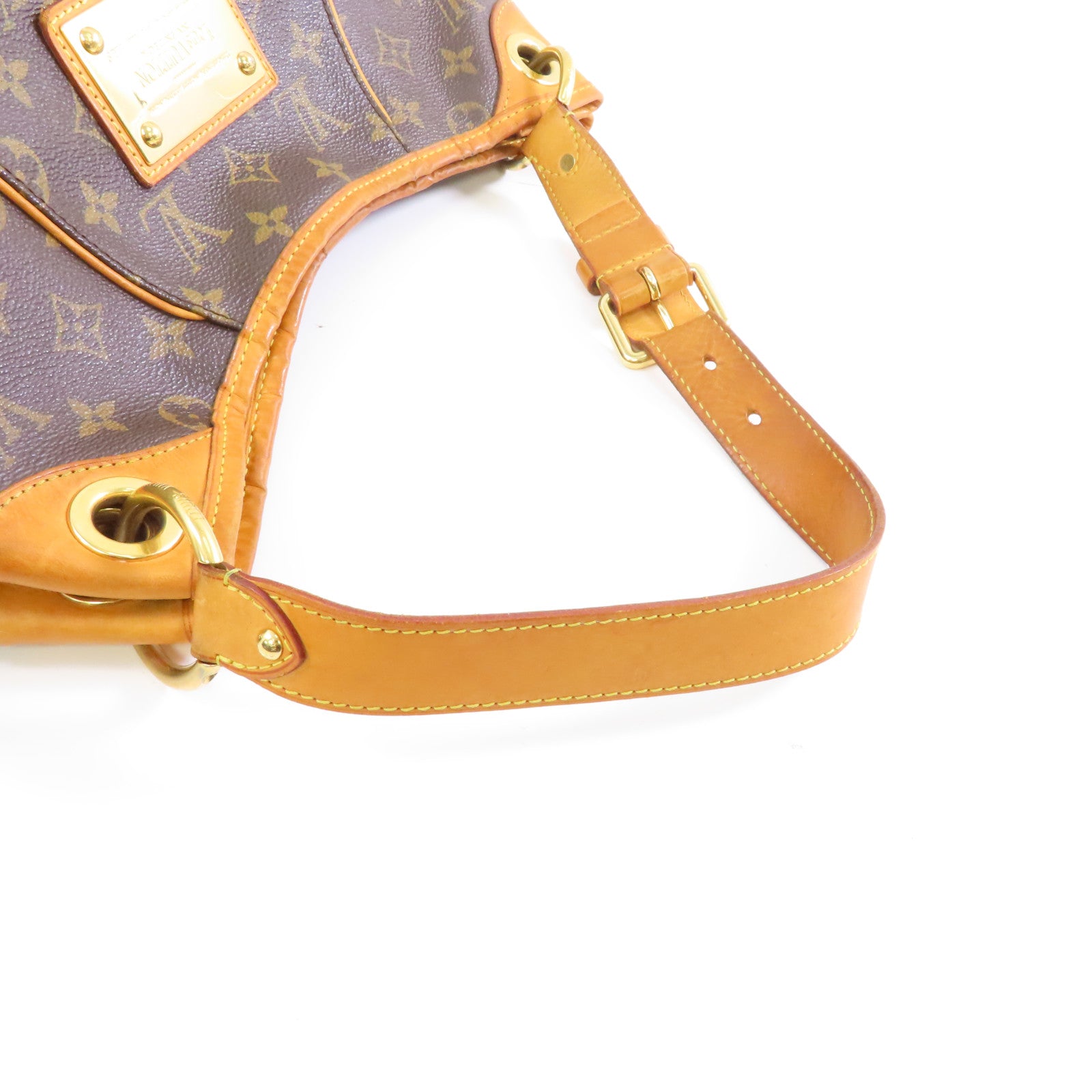 LOUIS VUITTON Monogram Galliera PM金扣肩背袋棕色