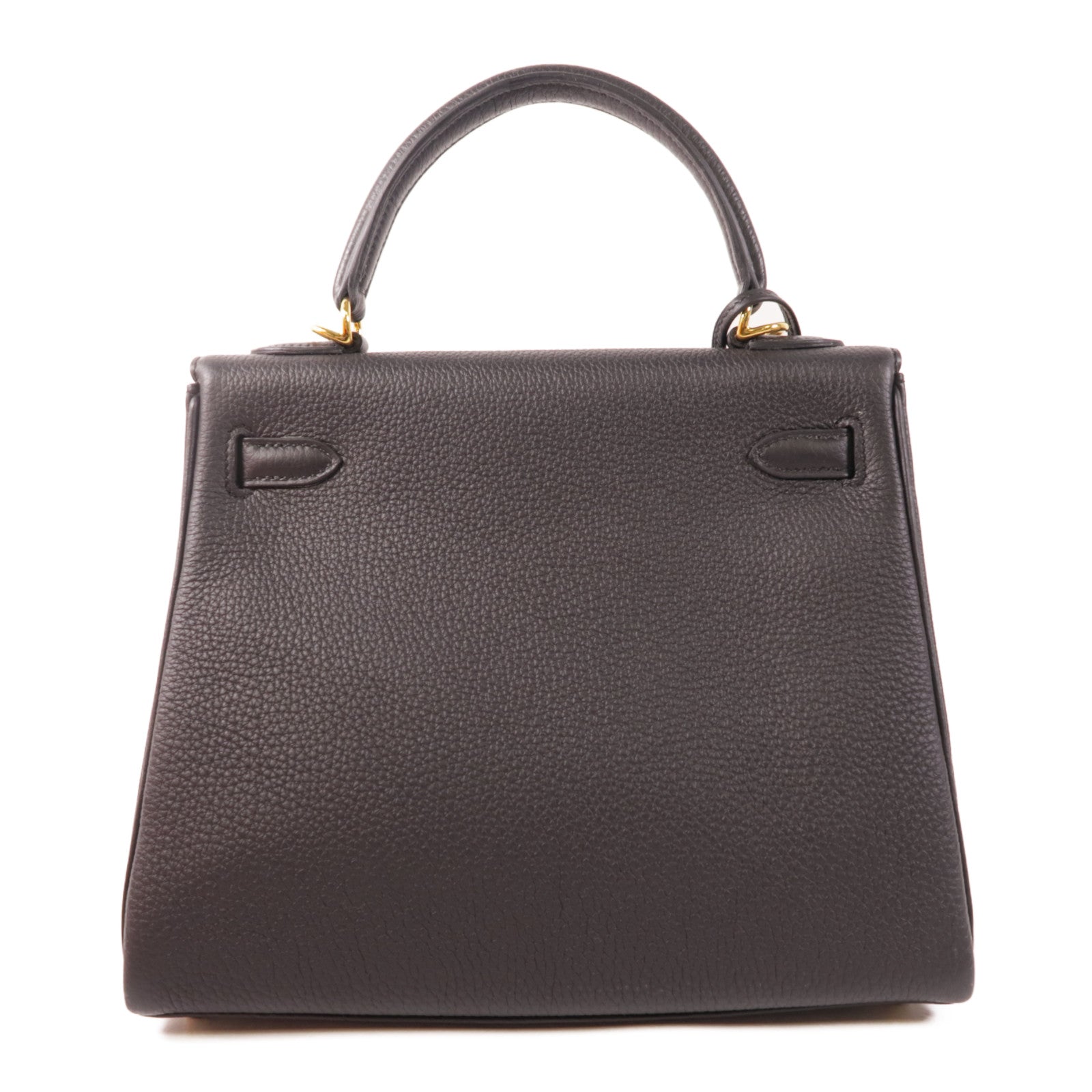 HERMES Togo皮革Kelly 25金扣手挽肩背兩用袋89 Noir