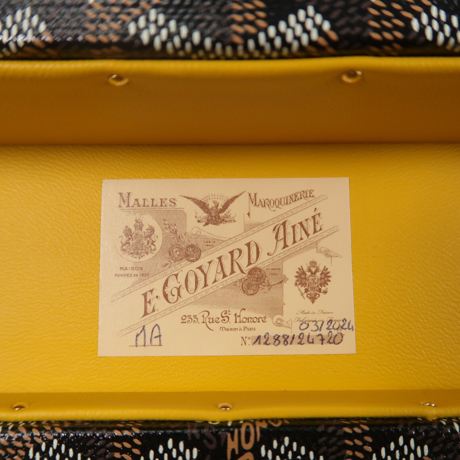 GOYARD 塗層帆布/牛皮皮革Sac Malle Cassette PM肩背袋