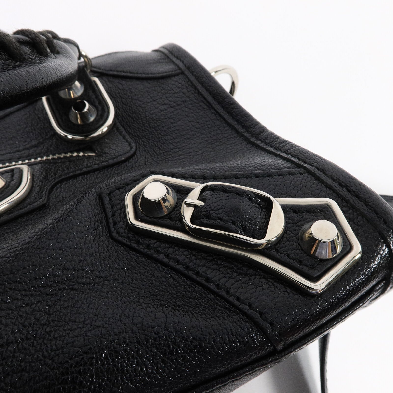 BALENCIAGA 牛皮皮革Mini City手挽肩背兩用袋