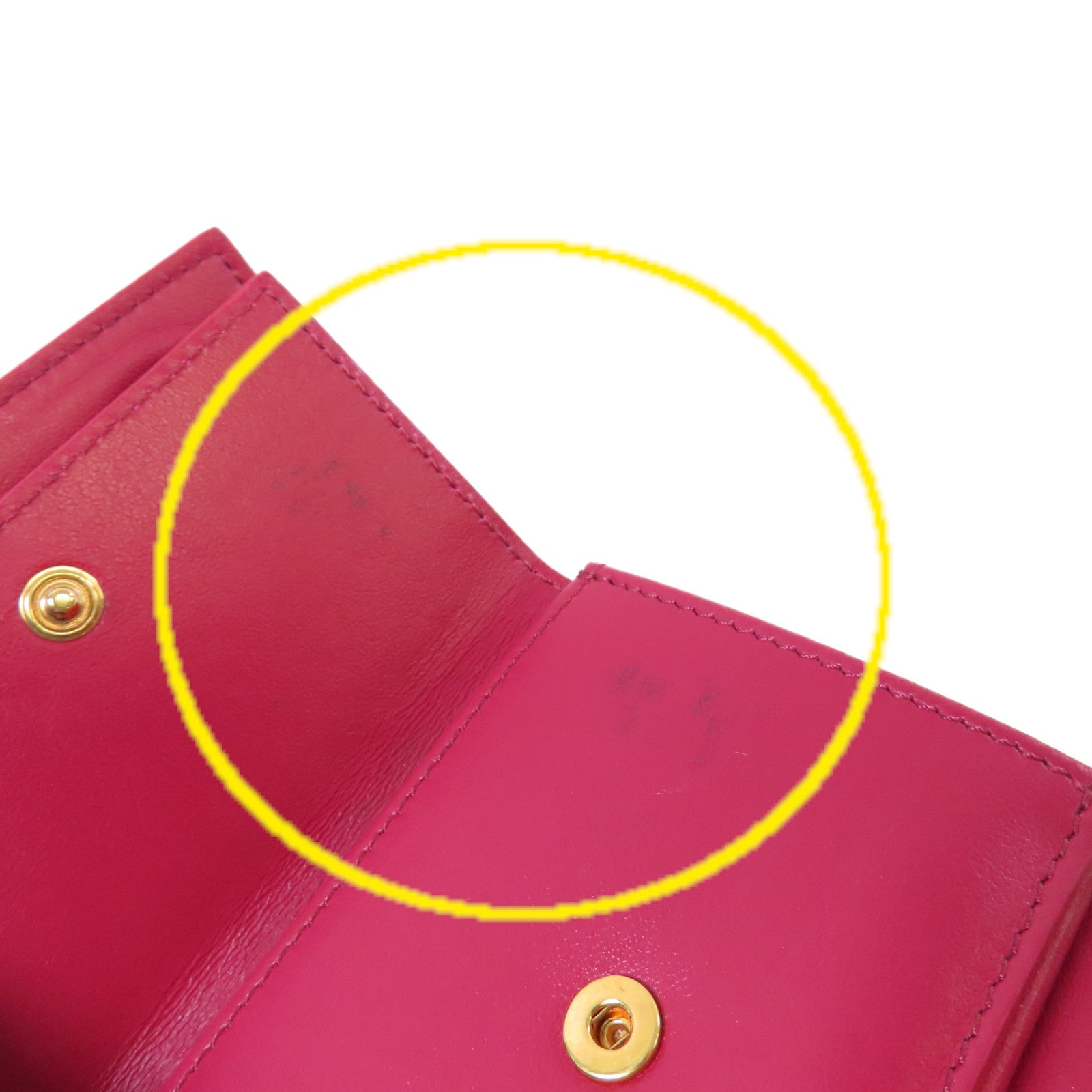 CELINE 【激減優惠】牛皮皮革Short Wallet短錢包酒紅色