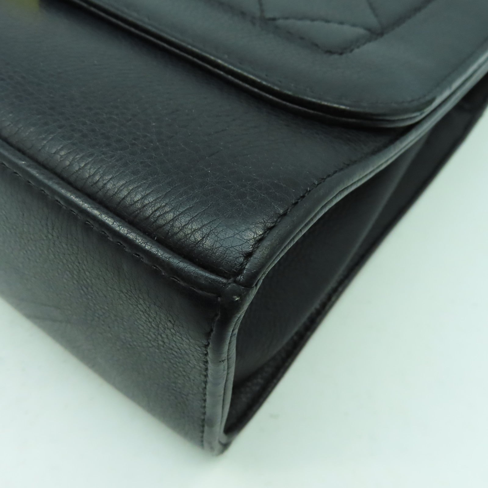 CHANEL 【激減優惠】菱格牛皮皮革Chain Shoulder Bag金扣手挽肩背兩用袋黑色