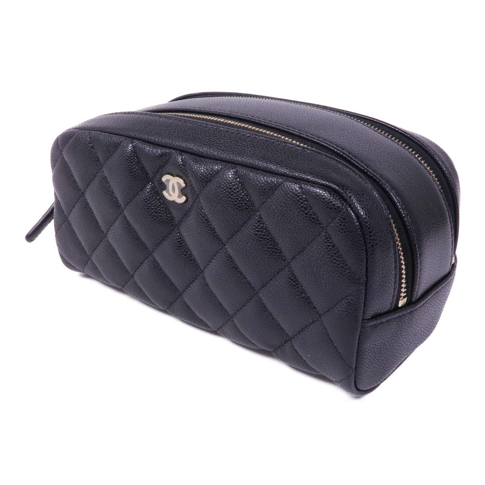 CHANEL 牛皮皮革Pouch金扣手拿包