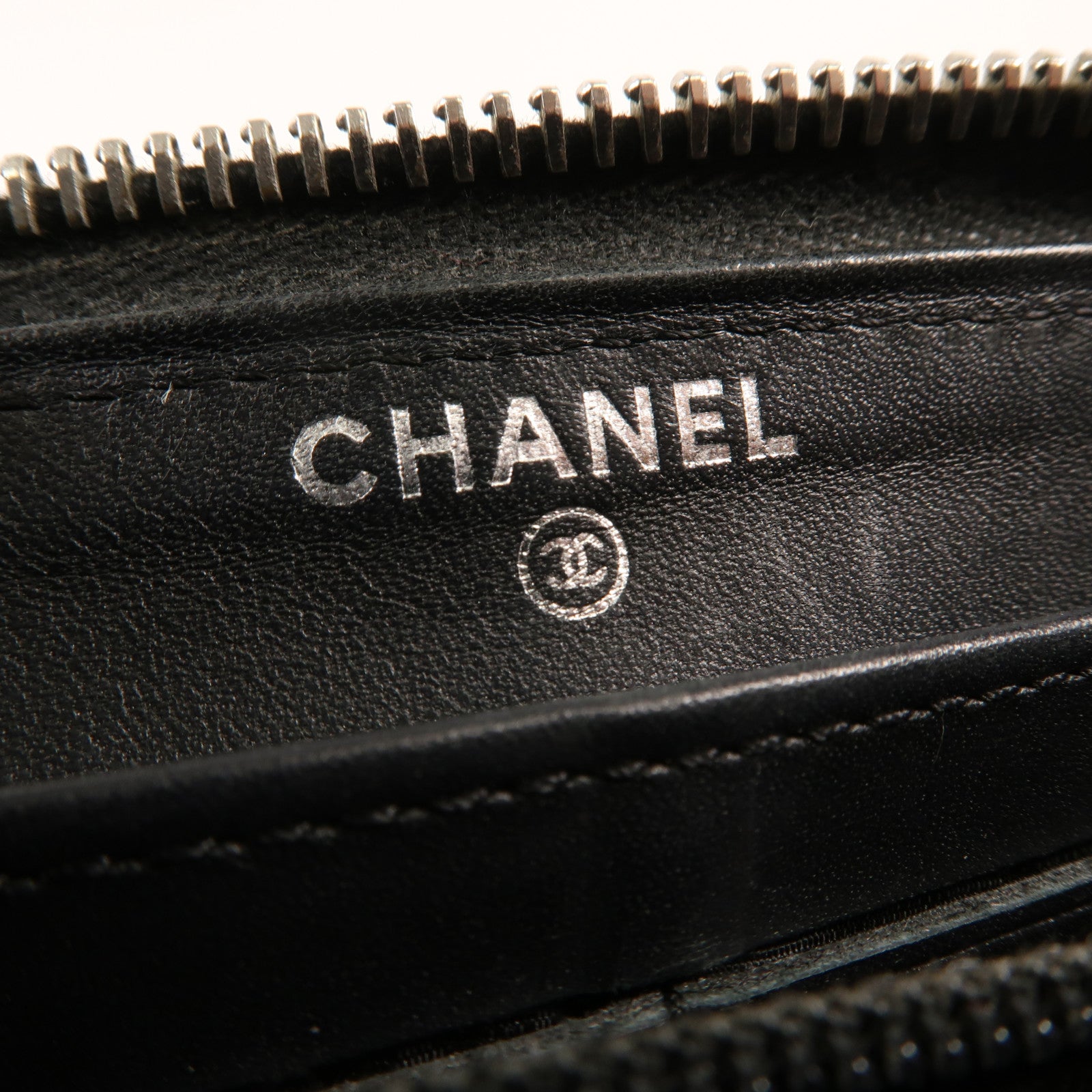 CHANEL 牛皮皮革Wallet銀扣長錢包