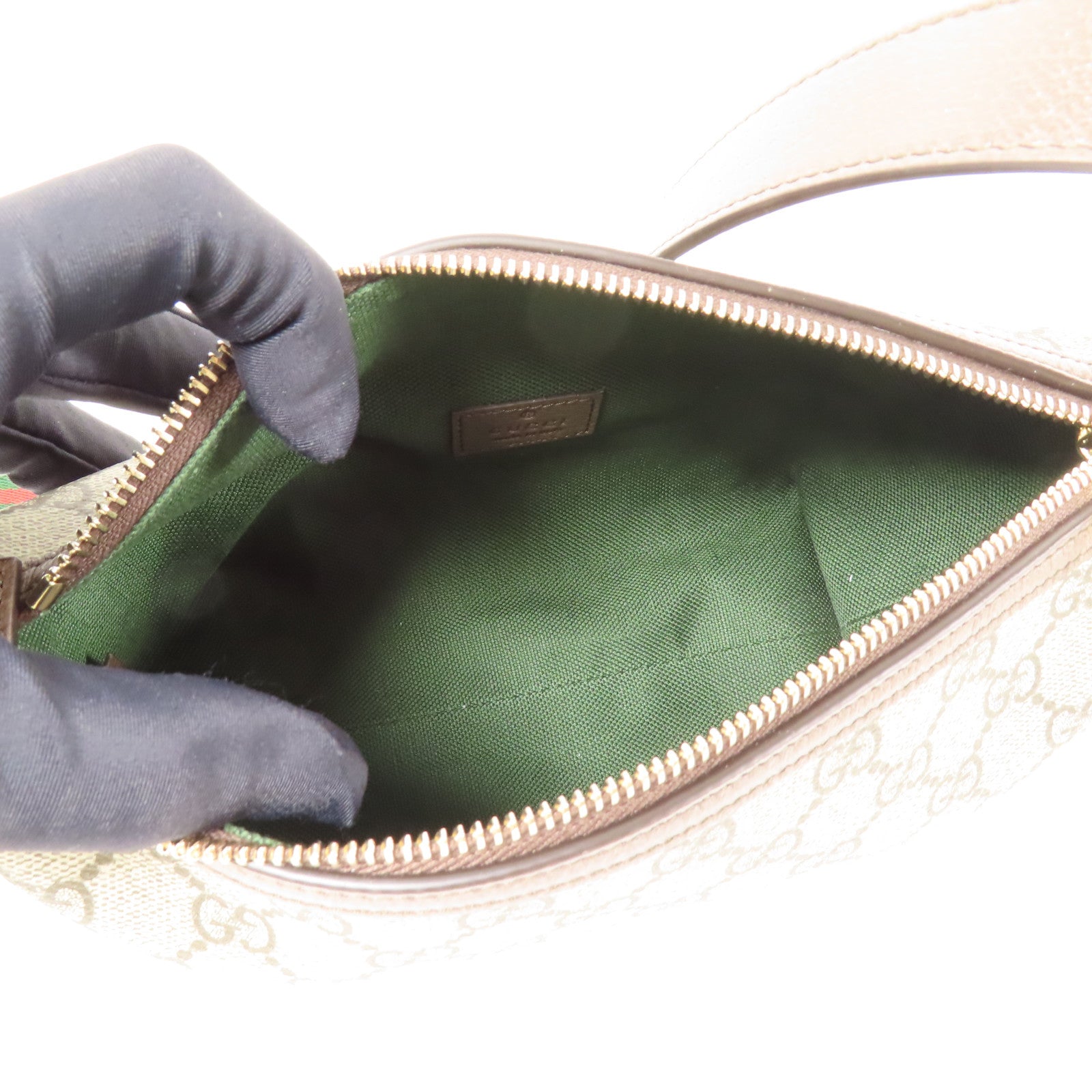 GUCCI 塗層帆布Ophidia Mini Bag金扣肩背袋