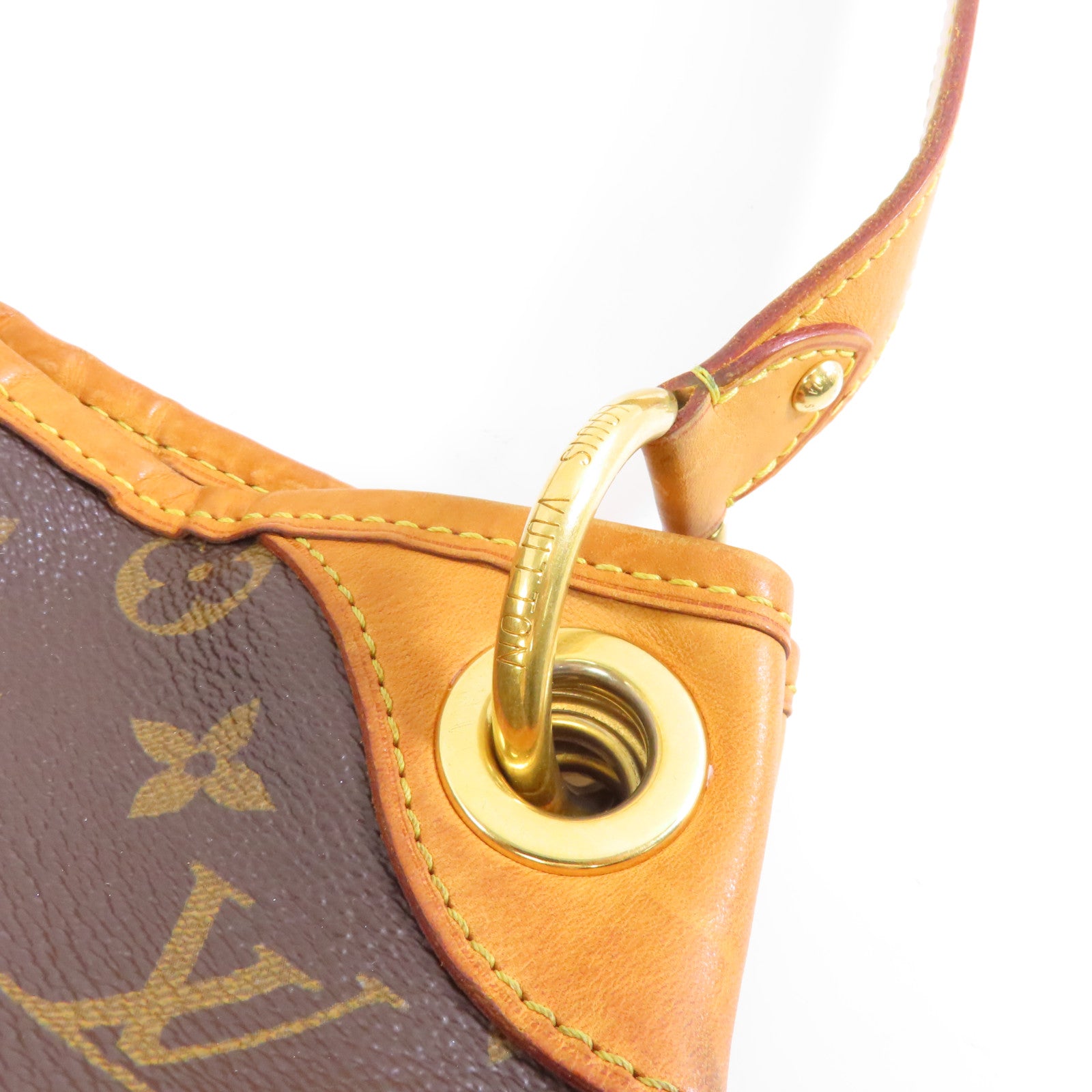 LOUIS VUITTON Monogram Galliera PM金扣肩背袋棕色