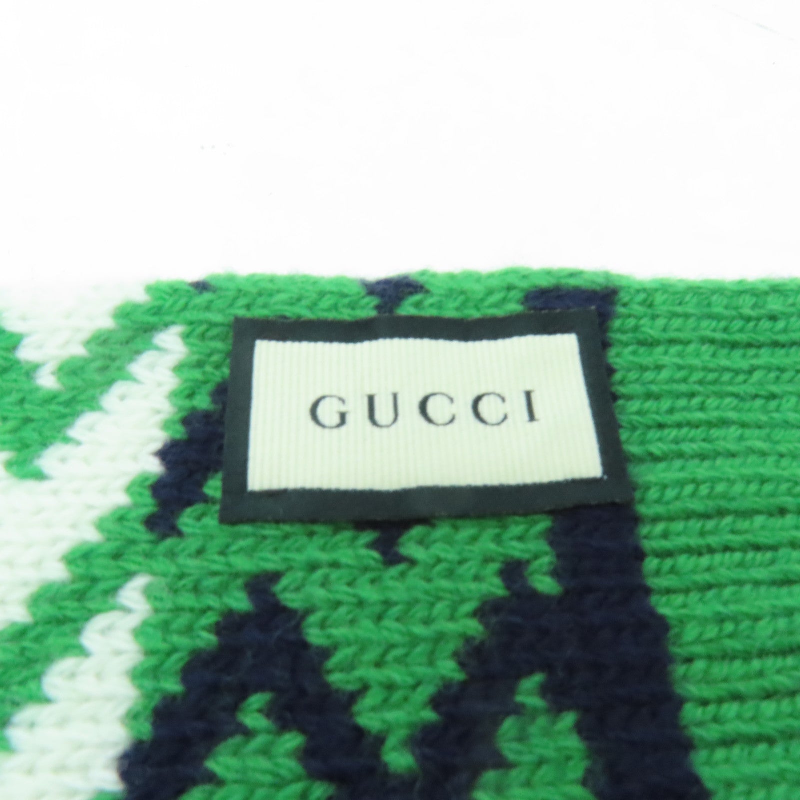 GUCCI 【激減優惠】羊毛Scarf 20x180cm頸巾綠色/深藍色