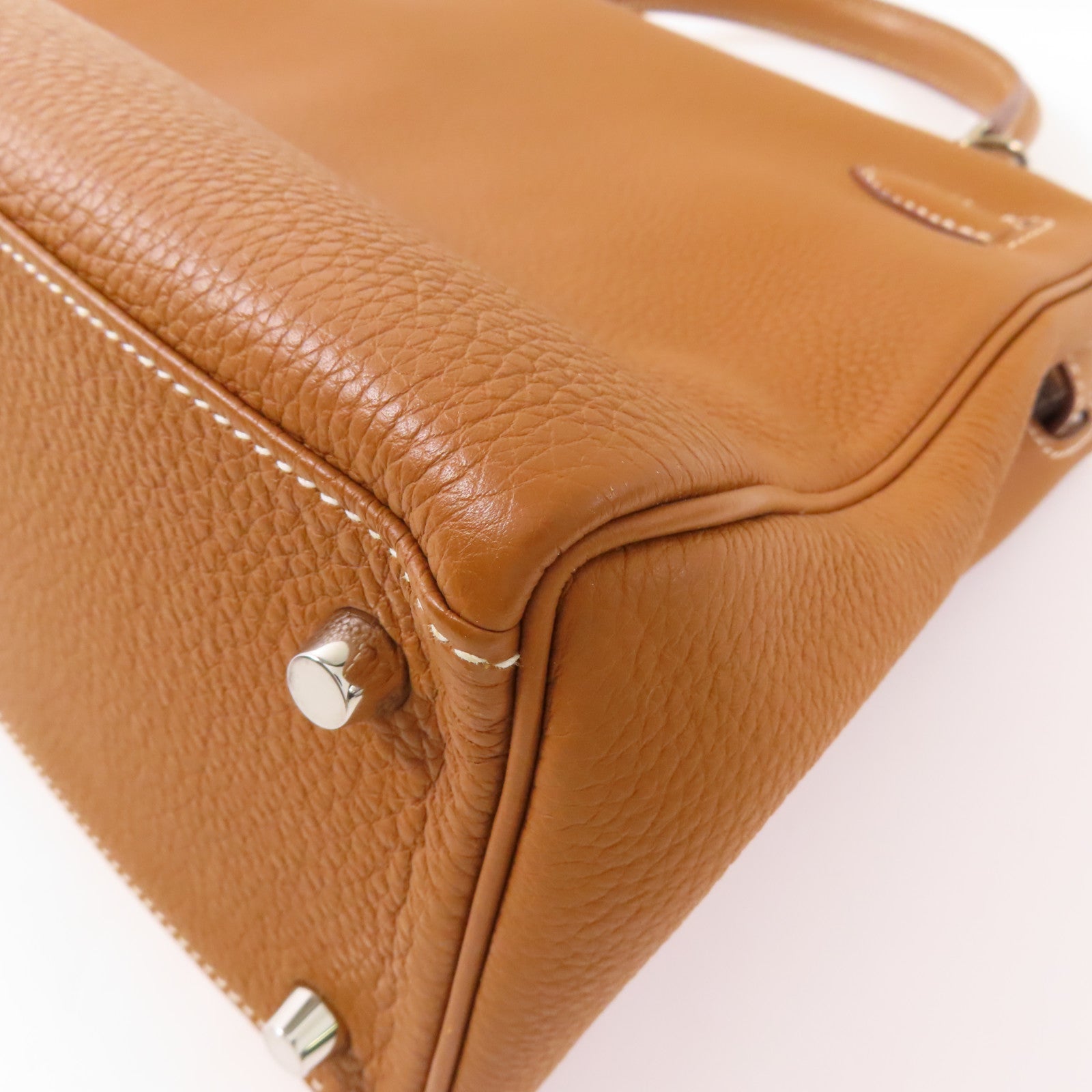 HERMES Togo皮革Kelly 28銀扣手挽肩背兩用袋Gold