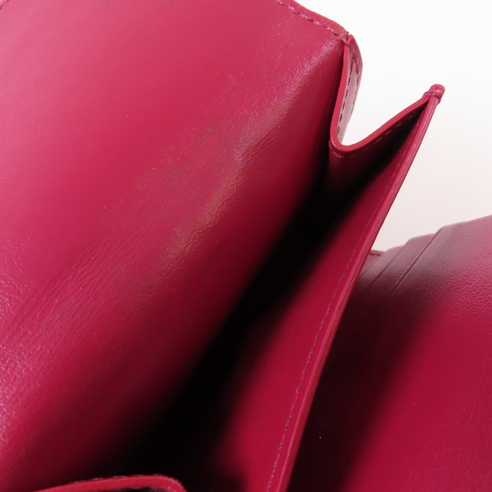 CELINE 【激減優惠】牛皮皮革Short Wallet短錢包酒紅色