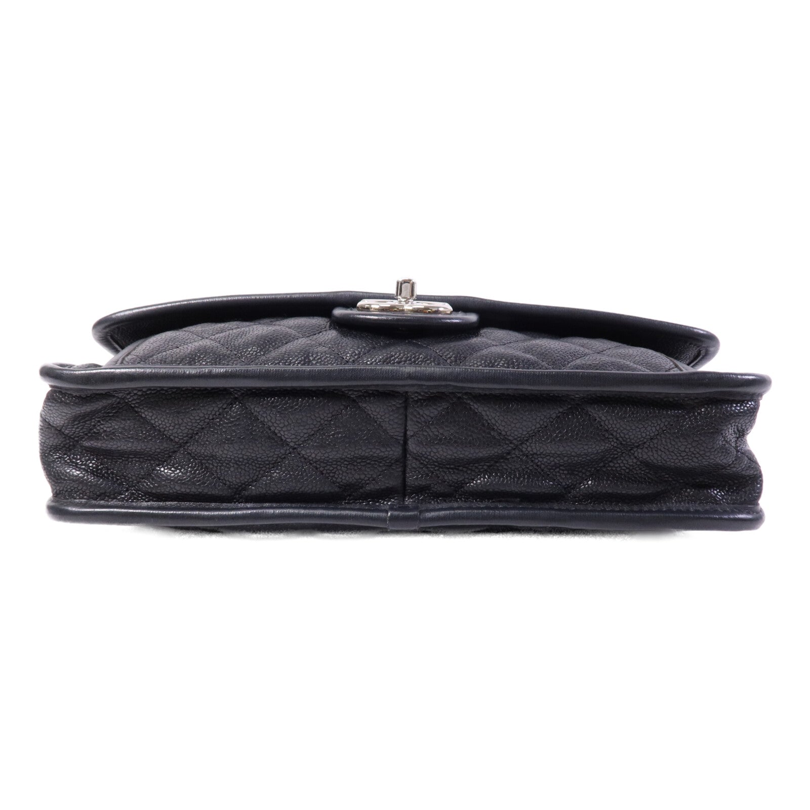CHANEL 牛皮皮革Chain Shoulder銀扣鏈帶肩背袋