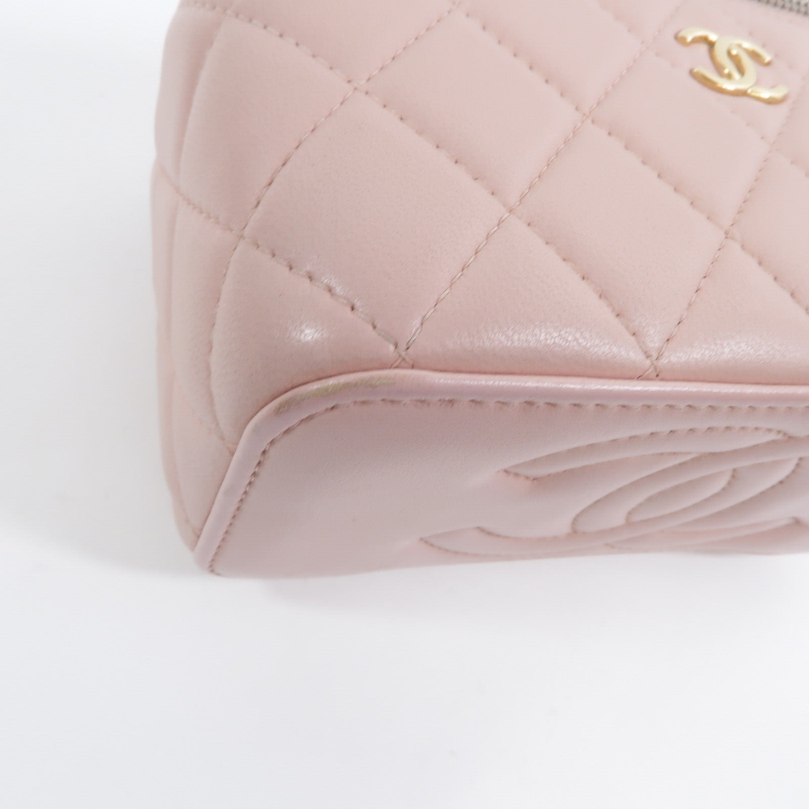 CHANEL 羊皮皮革Vanity Case鏈帶肩背袋