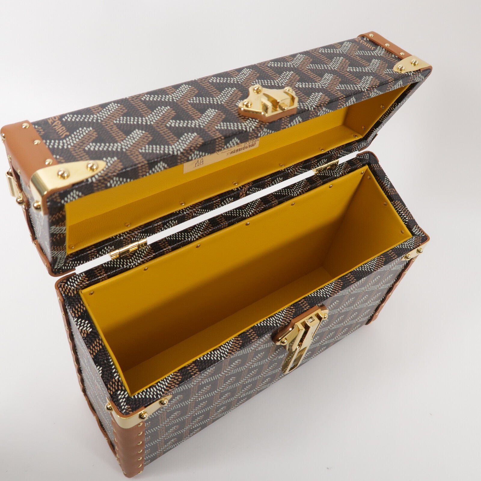 GOYARD 塗層帆布/牛皮皮革Sac Malle Cassette PM肩背袋