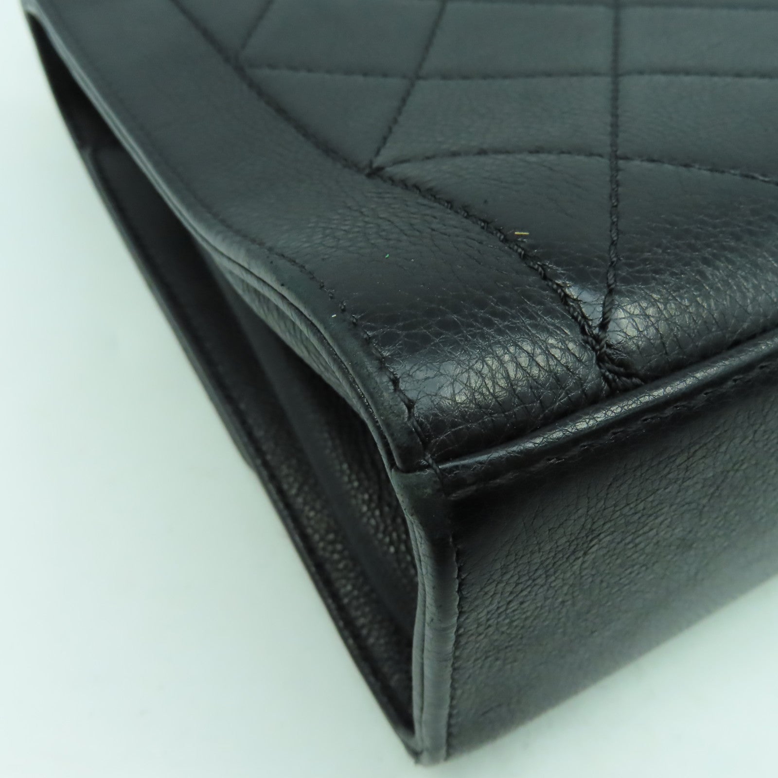 CHANEL 【激減優惠】菱格牛皮皮革Chain Shoulder Bag金扣手挽肩背兩用袋黑色