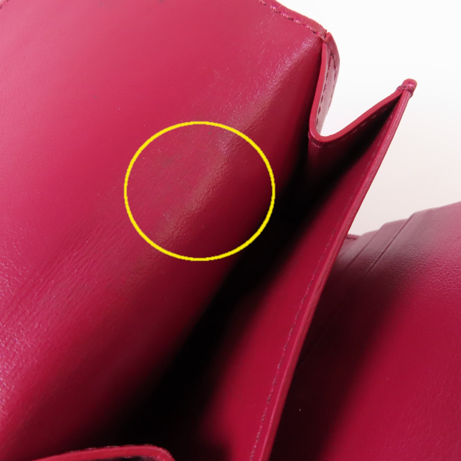 CELINE 【激減優惠】牛皮皮革Short Wallet短錢包酒紅色
