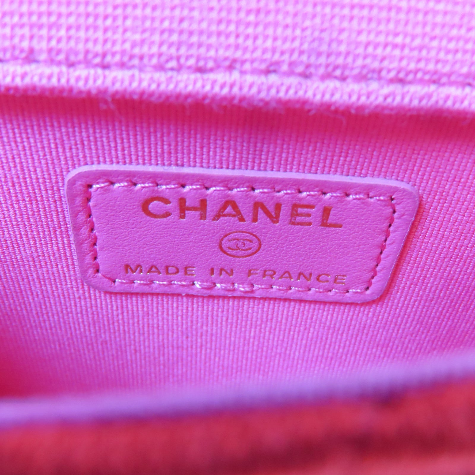 CHANEL 【激減優惠】菱格布料Chain Shoulder Bag金扣鏈帶肩背袋紅色