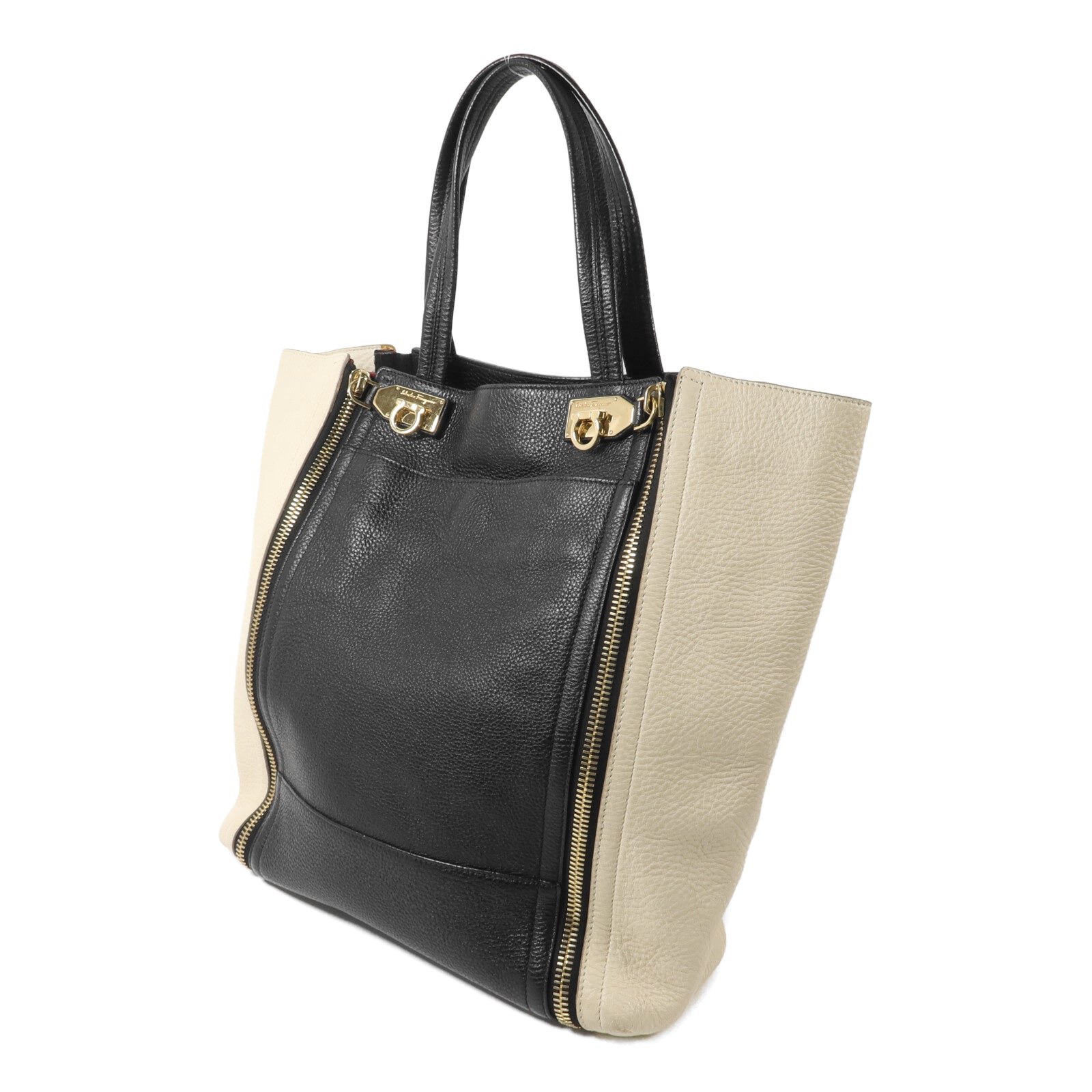 Salvatore Ferragamo 牛皮皮革Gancini手挽袋