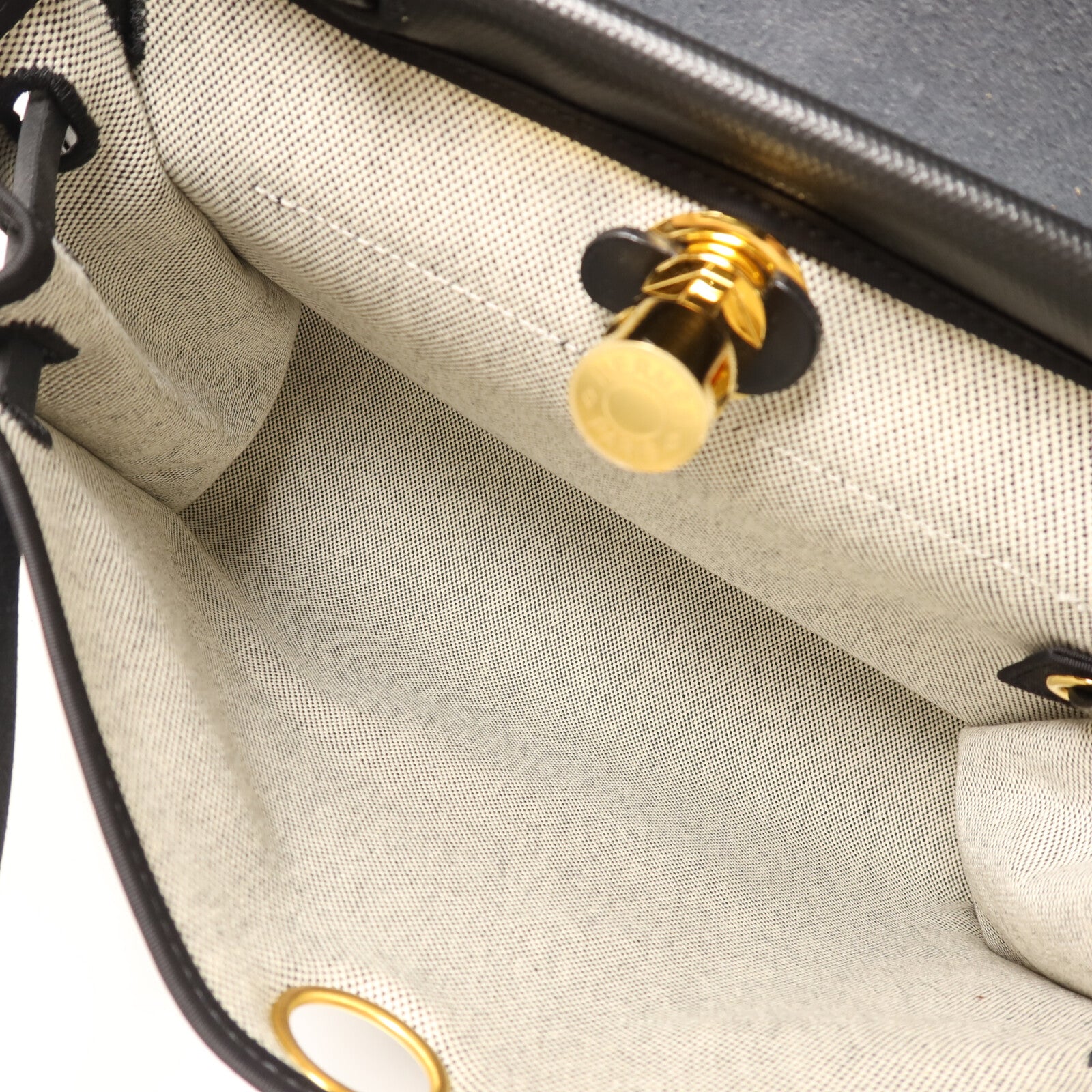 HERMES 塗層帆布Herbag 31金扣手挽肩背兩用袋Noir