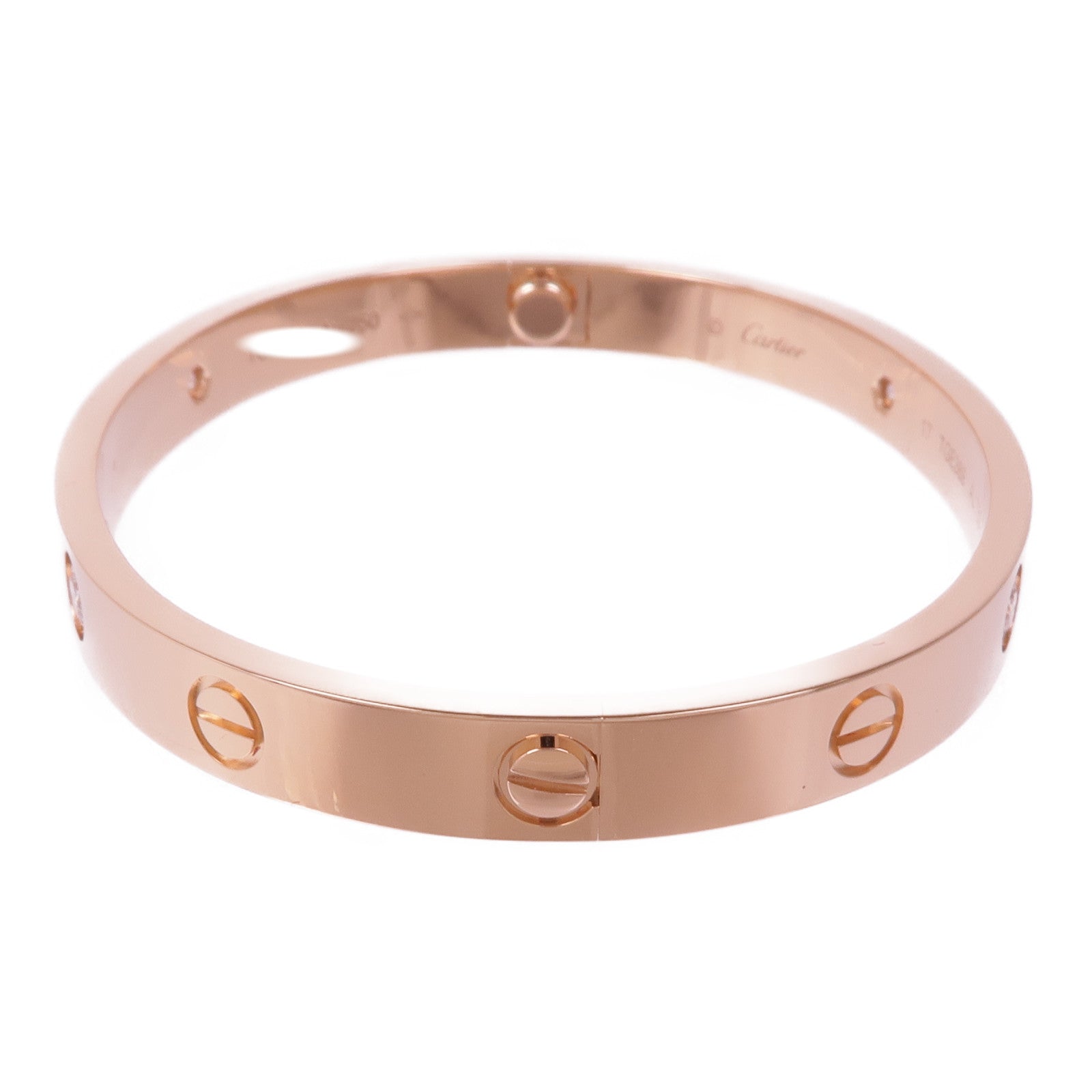 CARTIER 18K玫瑰金Love Bracelet 4 Diamonds鑽石手鐲Cartier#17