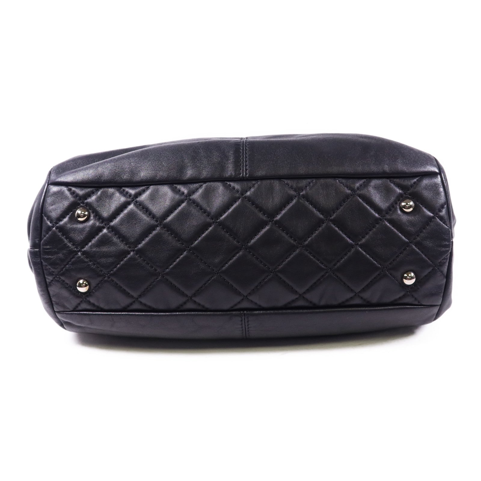 CHANEL 羊皮皮革2 Way Shoulder Bag銀扣手挽肩背兩用袋