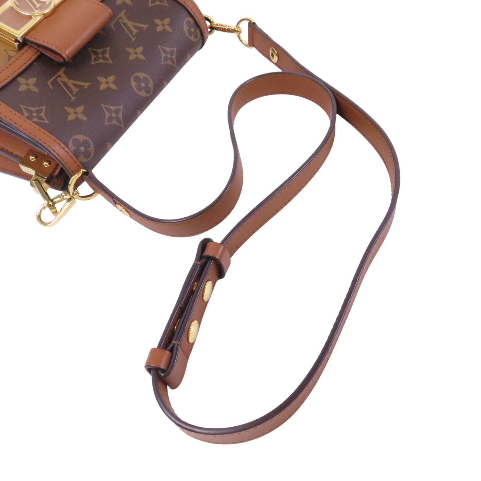 LOUIS VUITTON Monogram Reverse Mini Dauphine金扣肩背袋