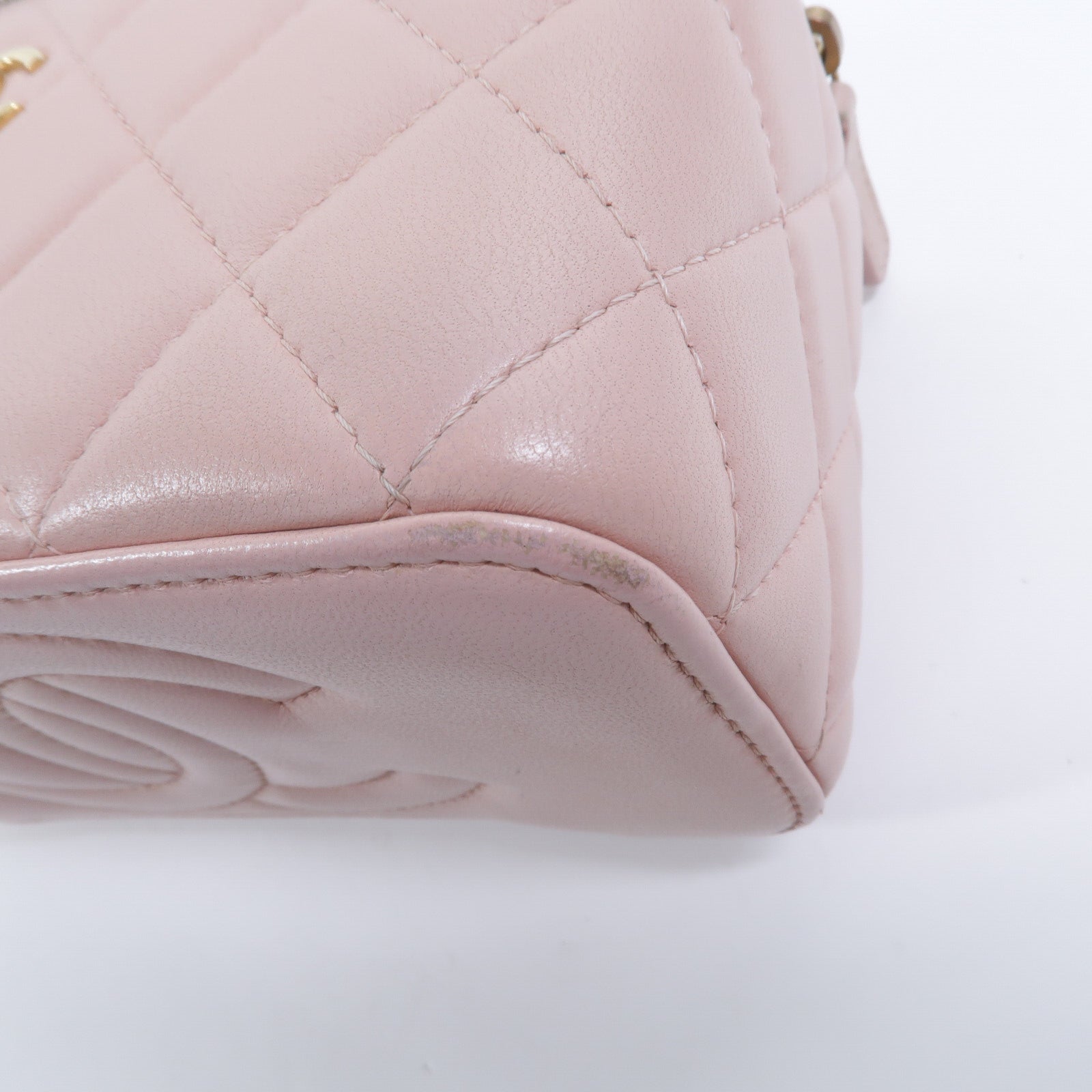 CHANEL 羊皮皮革Vanity Case鏈帶肩背袋