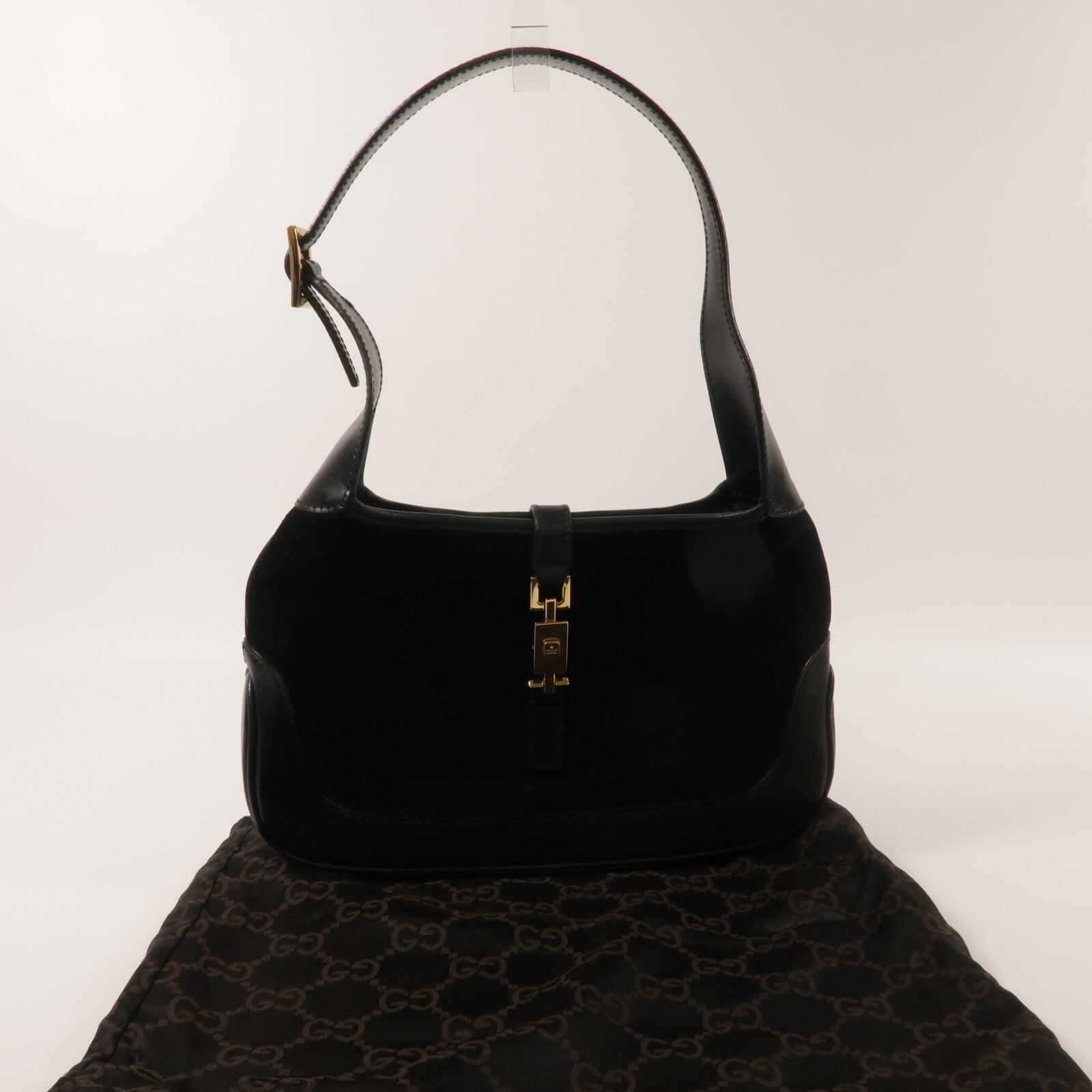 GUCCI 牛皮皮革/絨布Jackie Hobo肩背袋