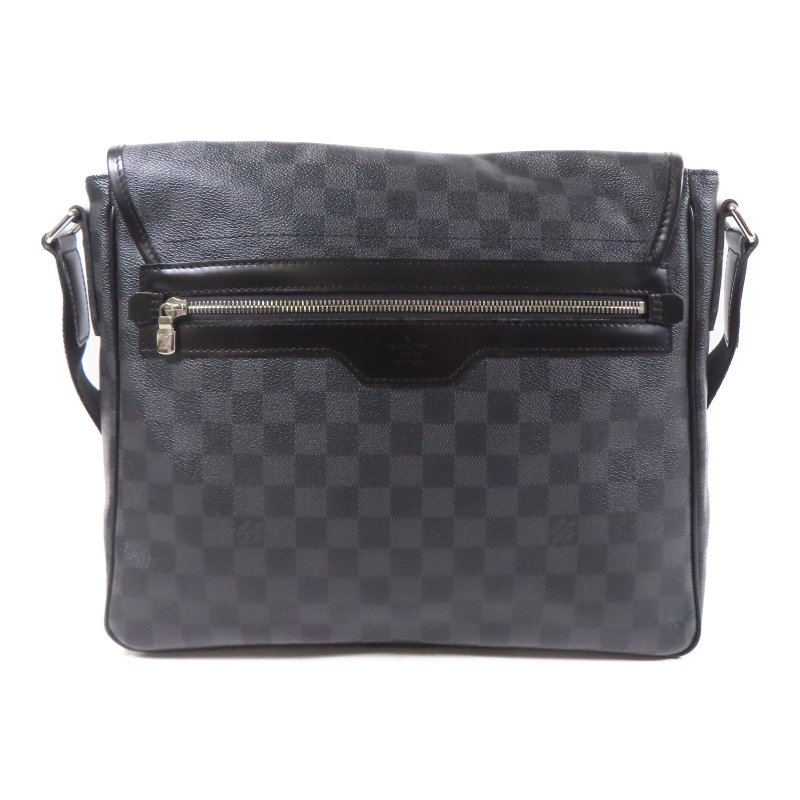 LOUIS VUITTON Damier Graghite Daniel MM銀扣肩背袋