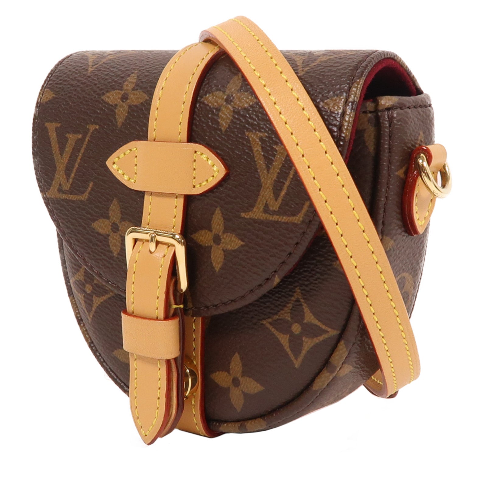 LOUIS VUITTON Monogram Micro Chantilly金扣肩背袋啡色