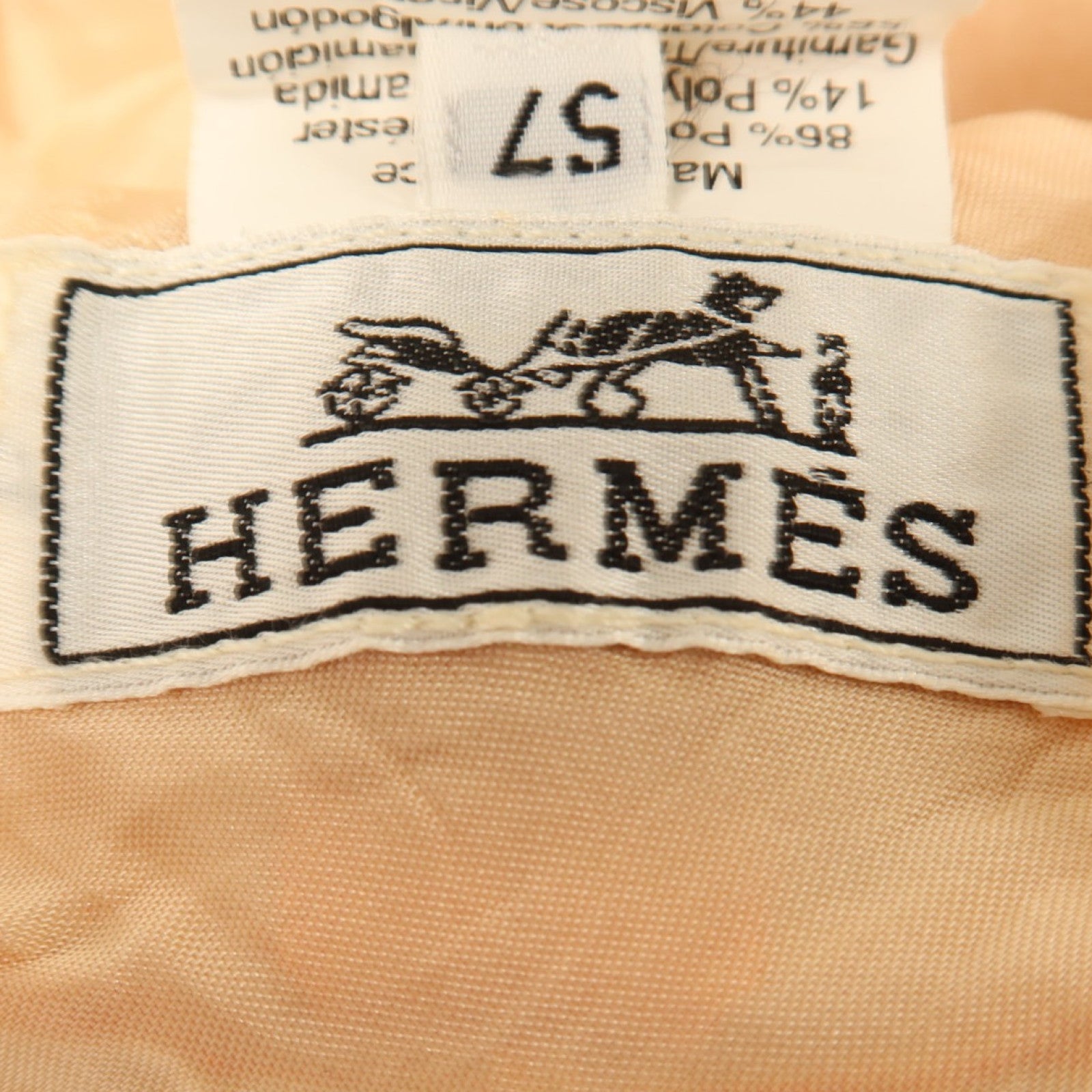 HERMES 聚酯質/尼龍Fred Quilted帽子Orange