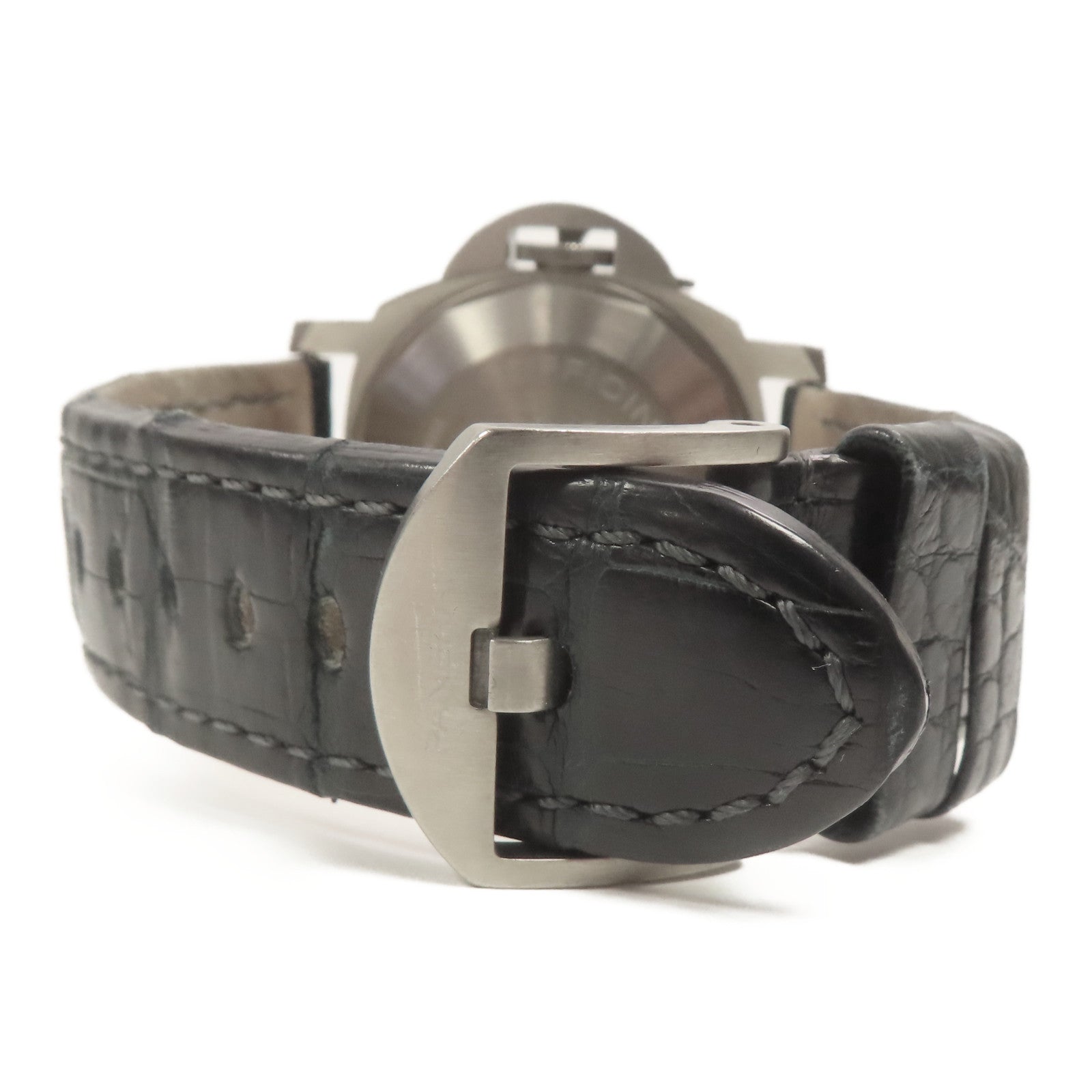 PANERAI Luminor GMT 44mm鈦/皮革帶手錶自動機芯黑色