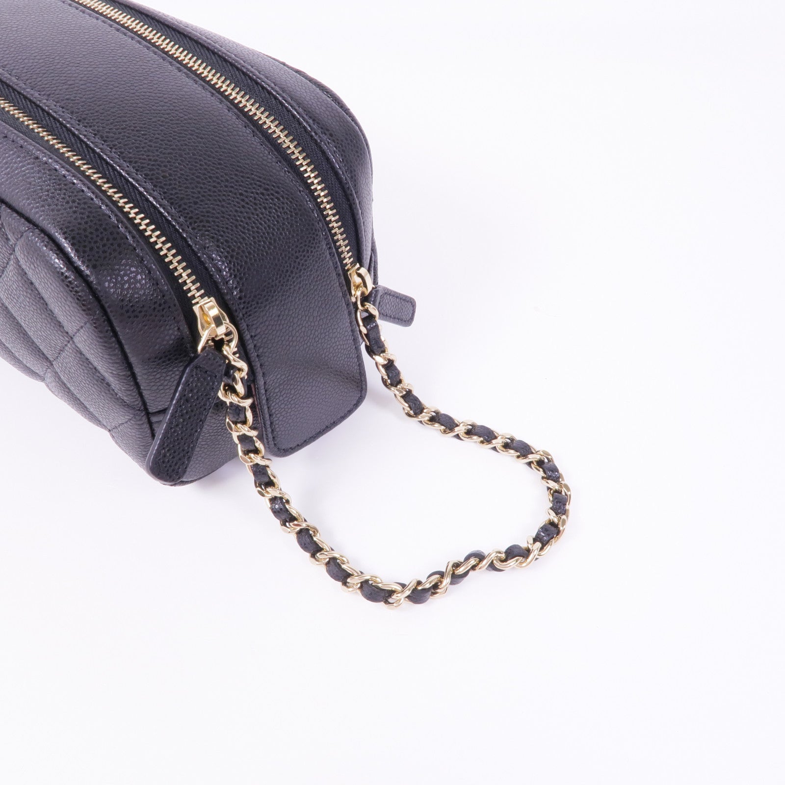 CHANEL 牛皮皮革Pouch金扣手拿包