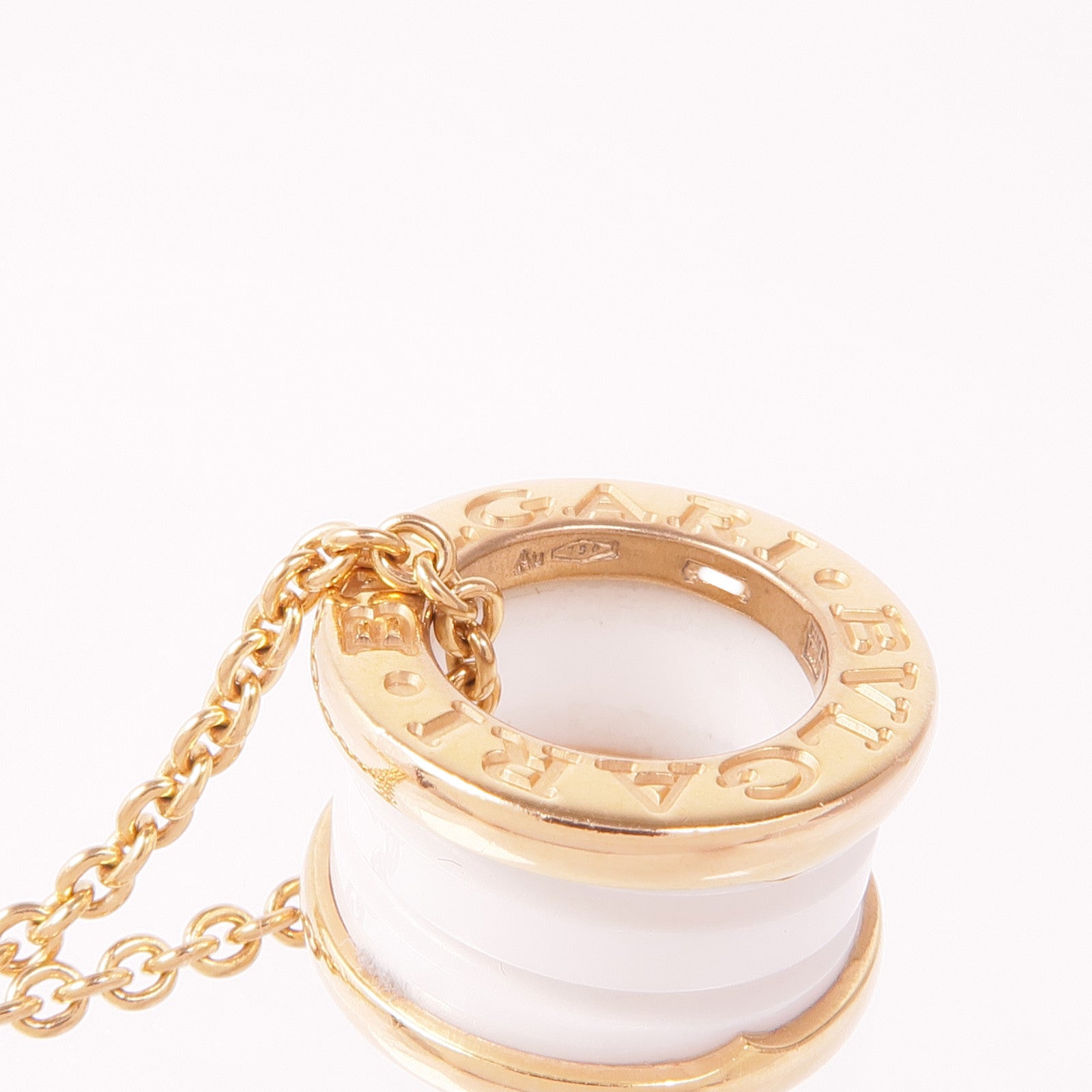 BVLGARI 18K玫瑰金/陶瓷B-Zero1 Necklace項鍊
