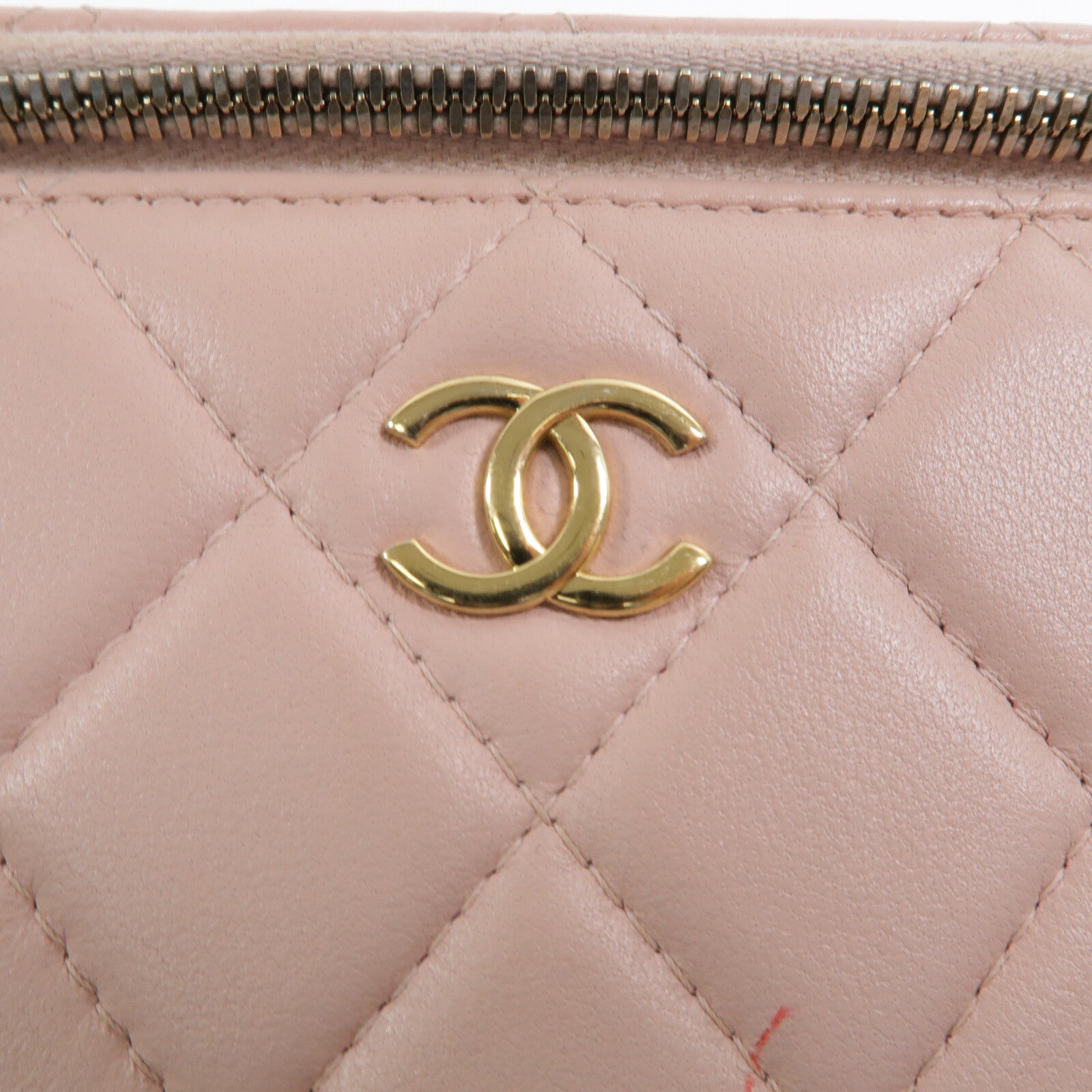 CHANEL 羊皮皮革Vanity Case鏈帶肩背袋