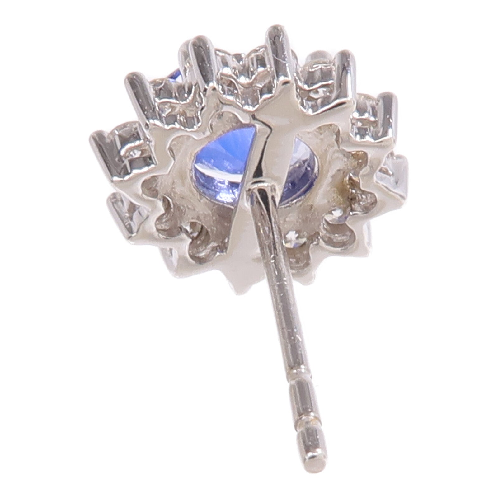 JEWELRY 18K白金Earrings藍寶石/鑽石耳環