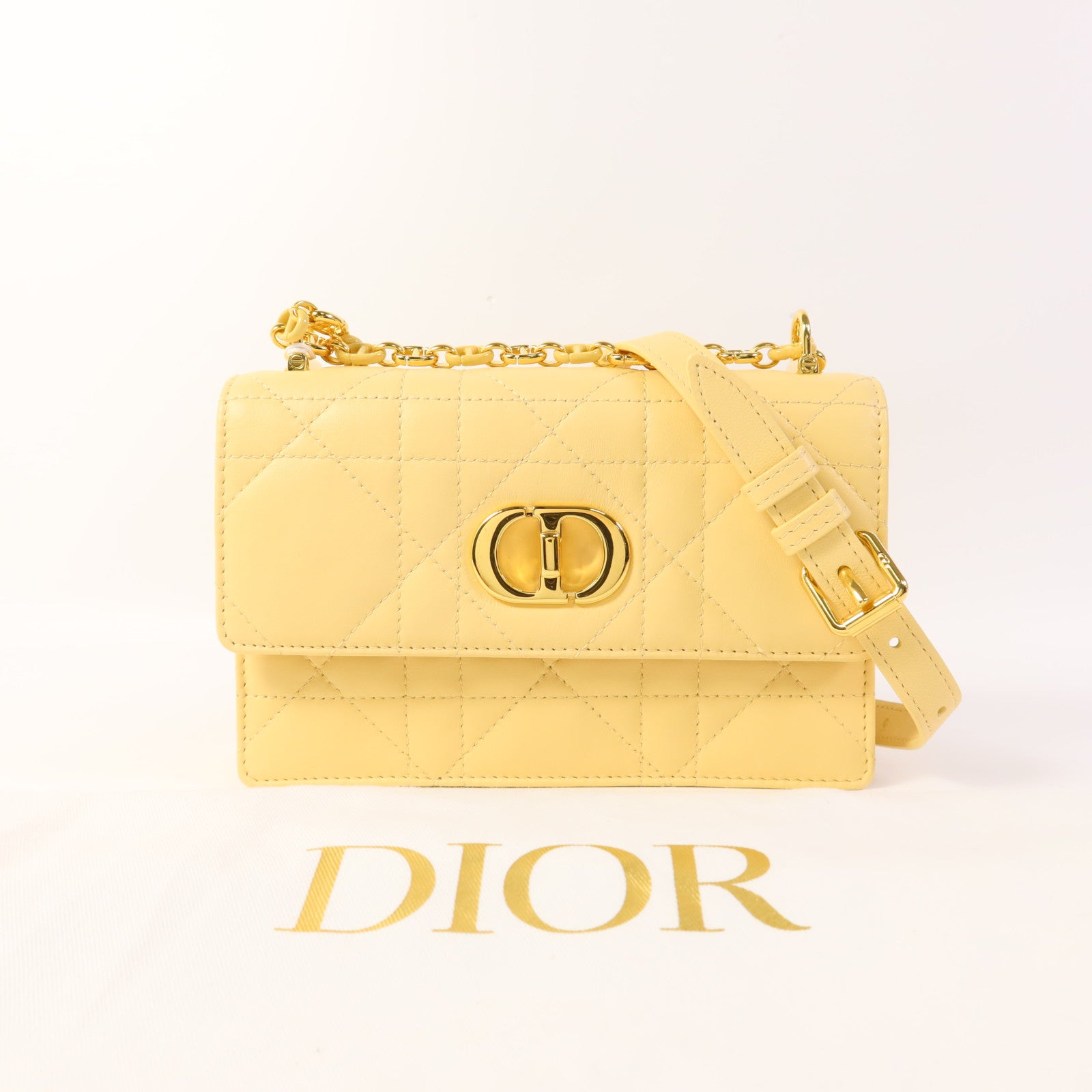 Dior 【激減優惠】羊皮皮革Miss Caro金扣鏈帶肩背袋