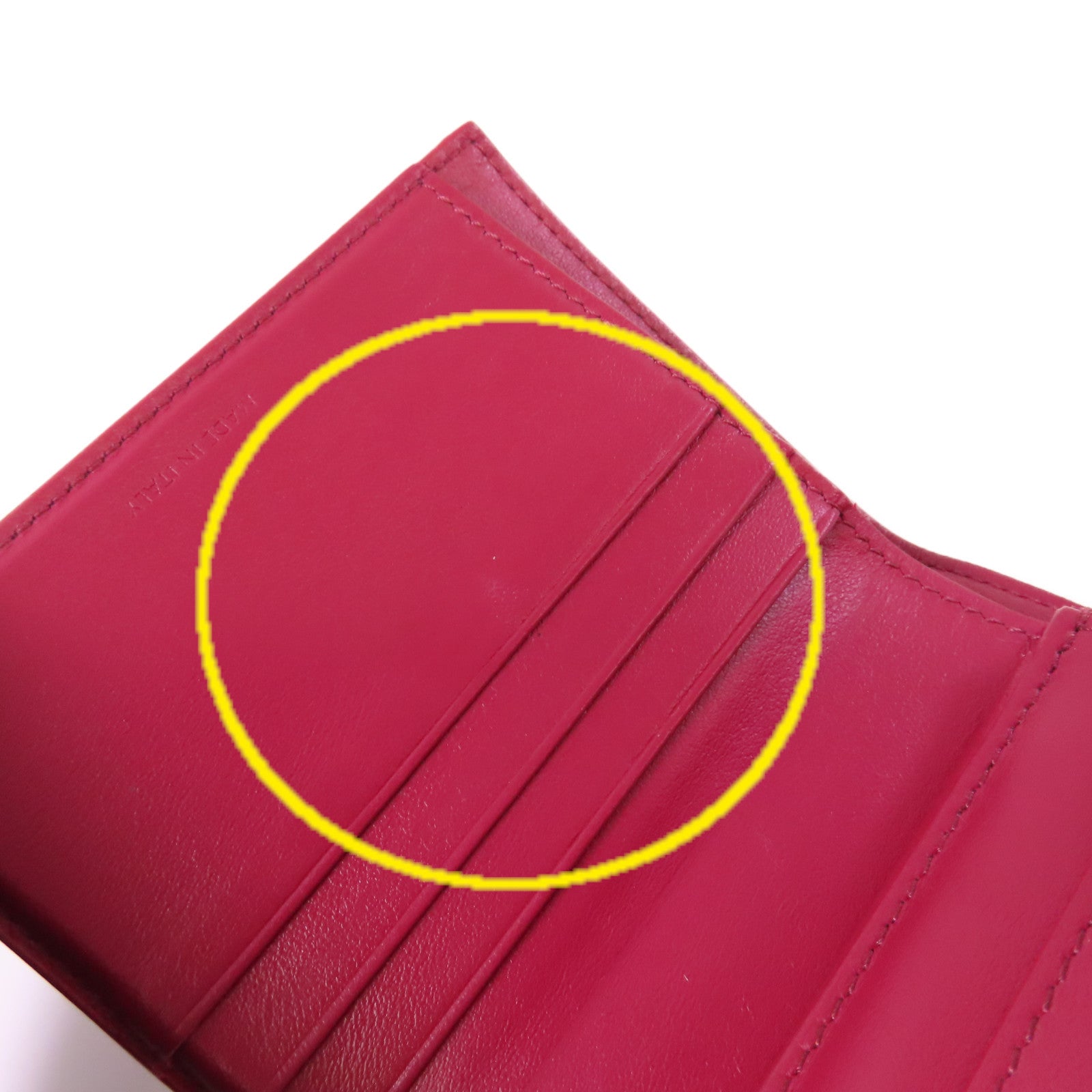 CELINE 【激減優惠】牛皮皮革Short Wallet短錢包酒紅色