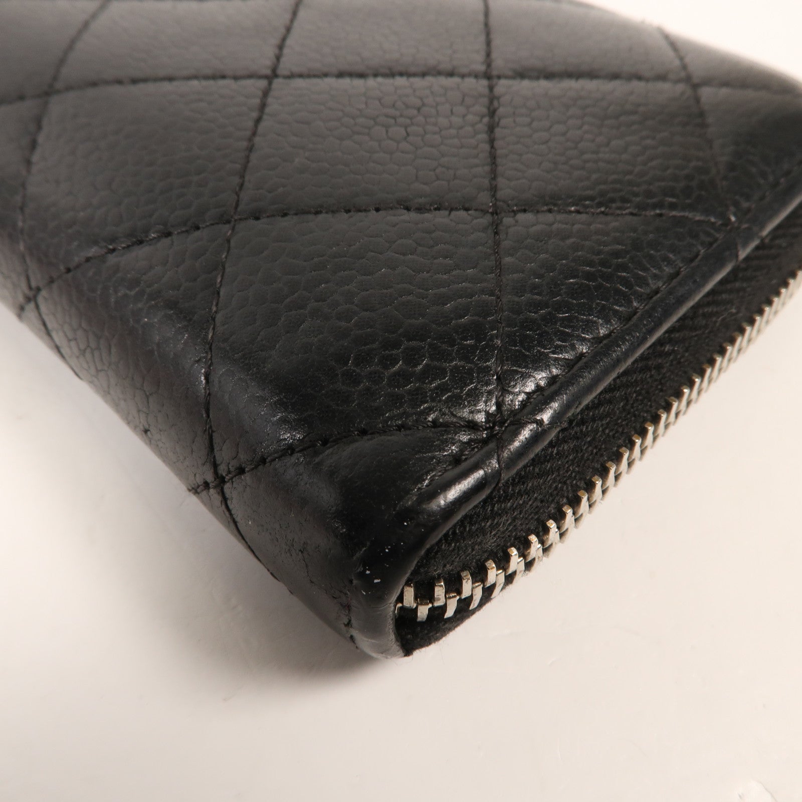 CHANEL 牛皮皮革Wallet銀扣長錢包