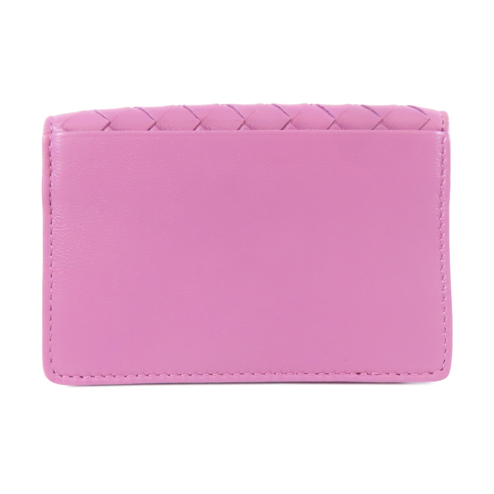 BOTTEGA VENETA 牛皮皮革Card Case黑扣卡片套粉紫色