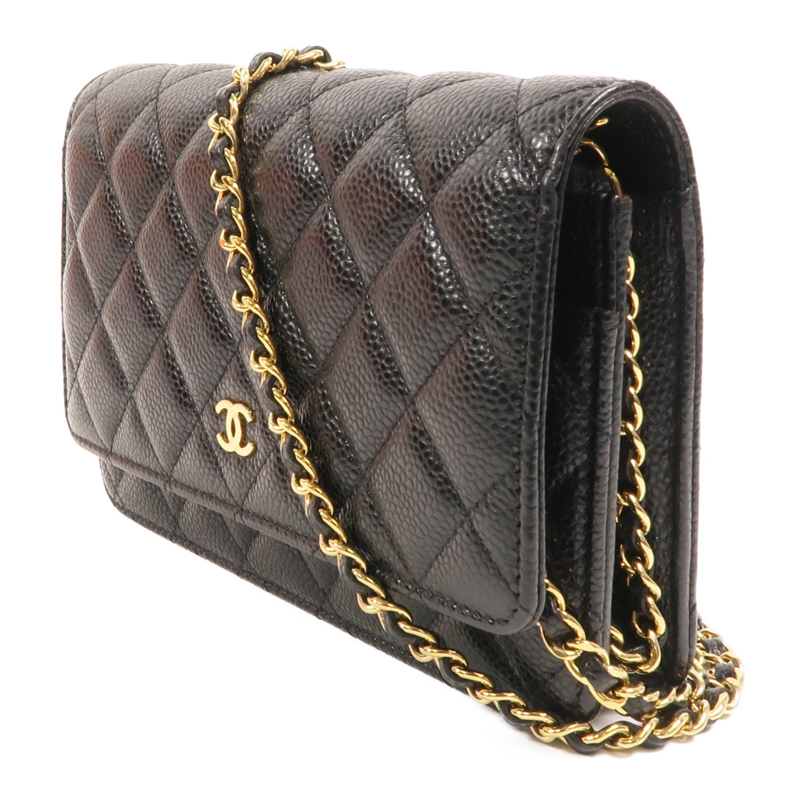 CHANEL 牛皮皮革WOC Wallet On Chain鏈帶肩背袋