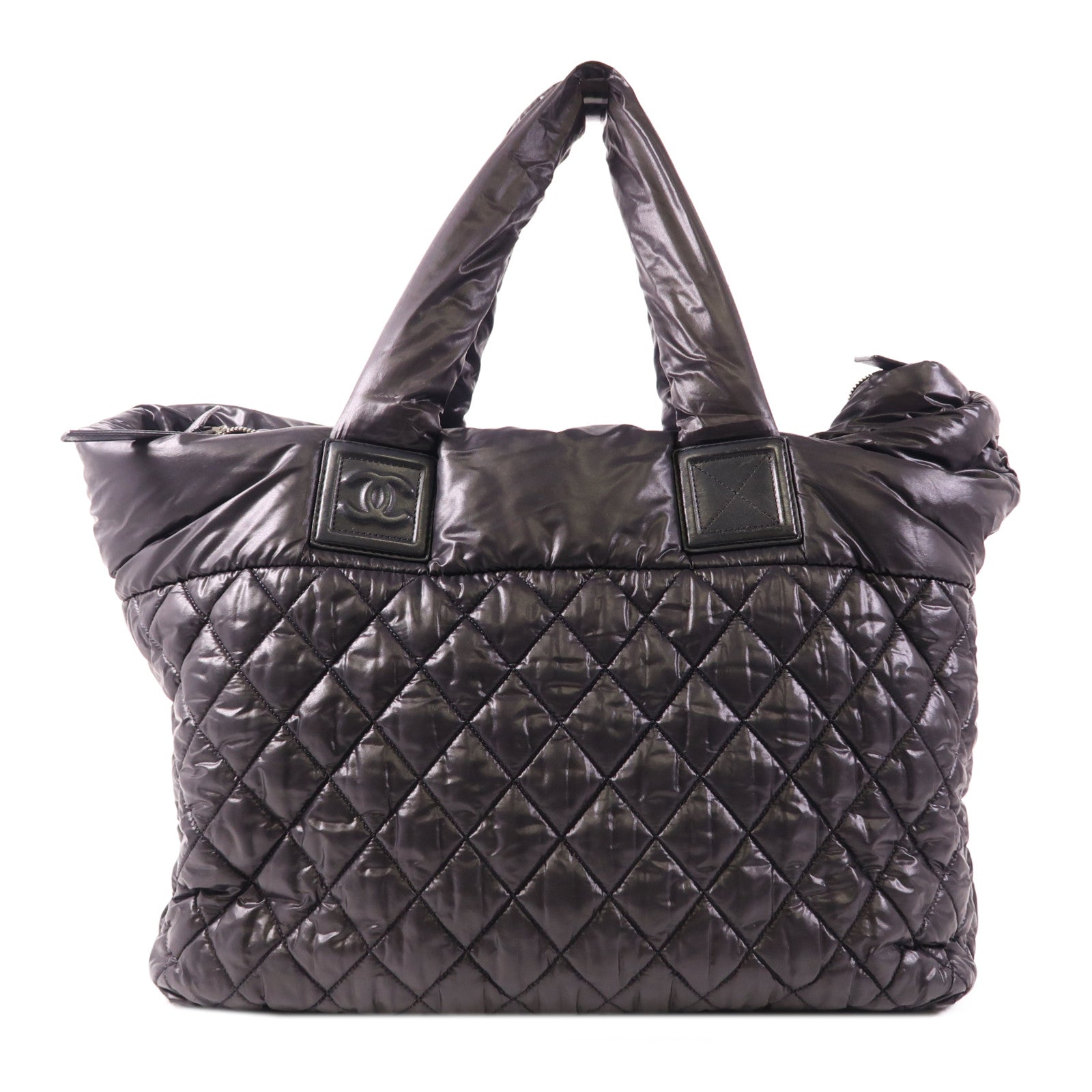 CHANEL 尼龍Coco Cocoon銀扣手挽袋