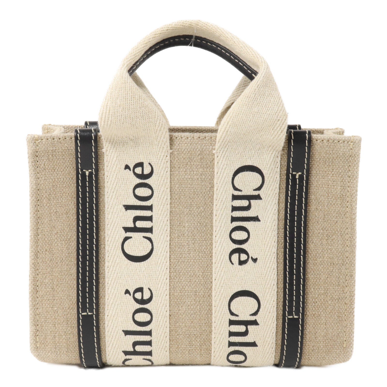 Chloe 帆布Woody Nano Tote手挽肩背兩用袋