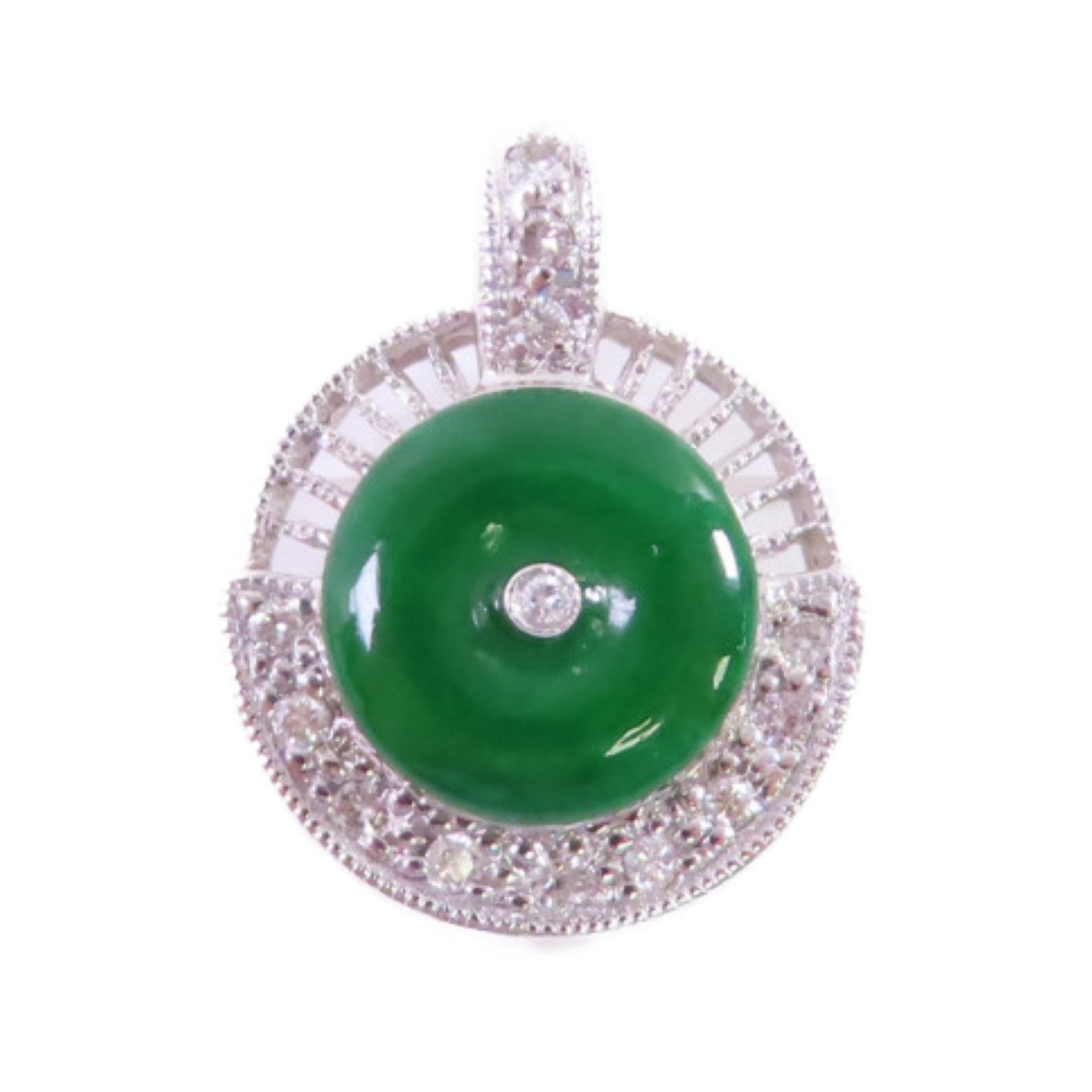 JEWELRY 18K白金/翡翠Jade Pendant Top吊墜頭扣