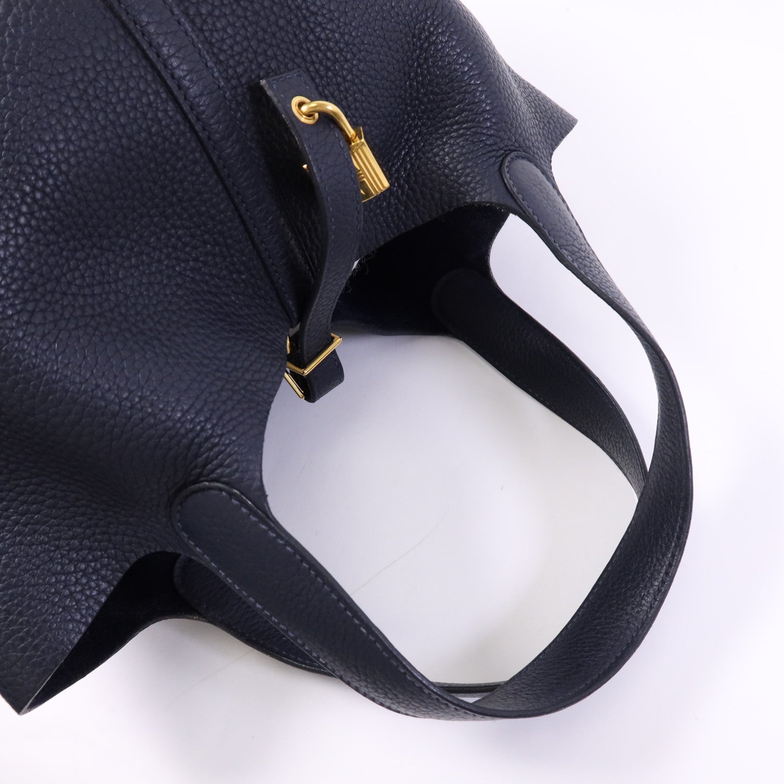 HERMES Clemence皮革Picotin MM金扣手挽袋Canban