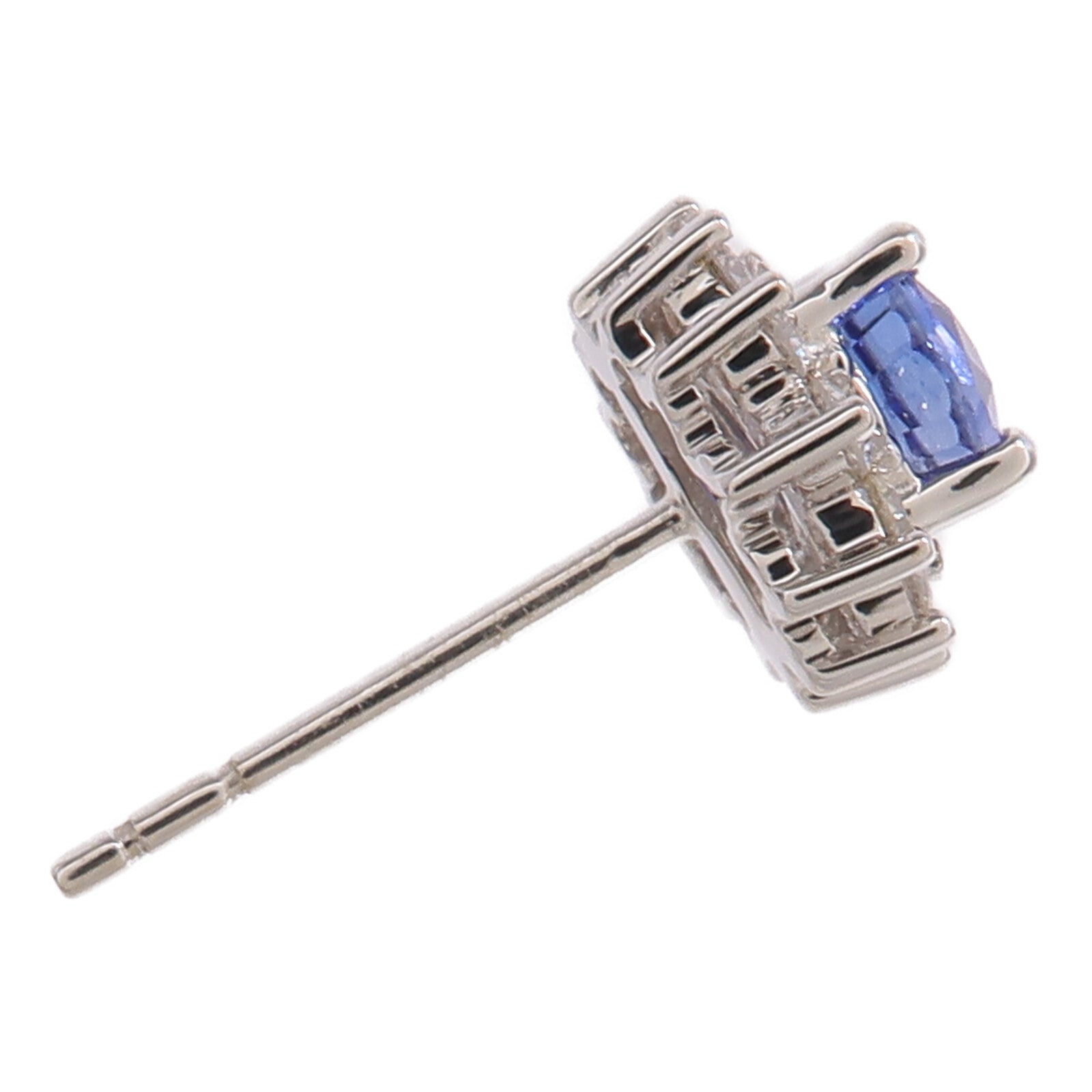 JEWELRY 18K白金Earrings藍寶石/鑽石耳環