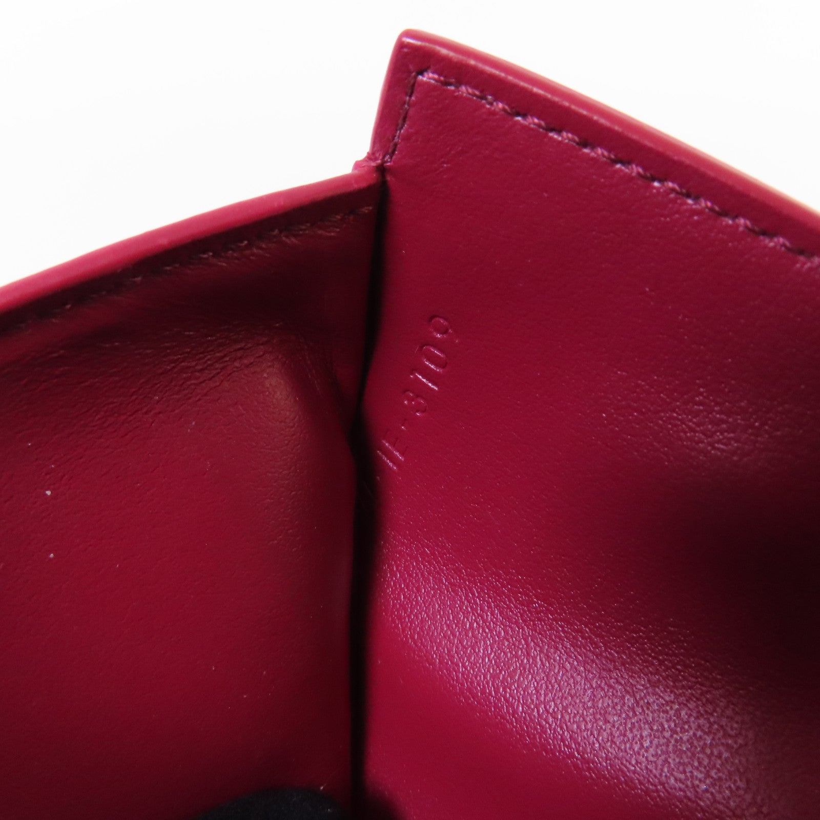 CELINE 【激減優惠】牛皮皮革Short Wallet短錢包酒紅色